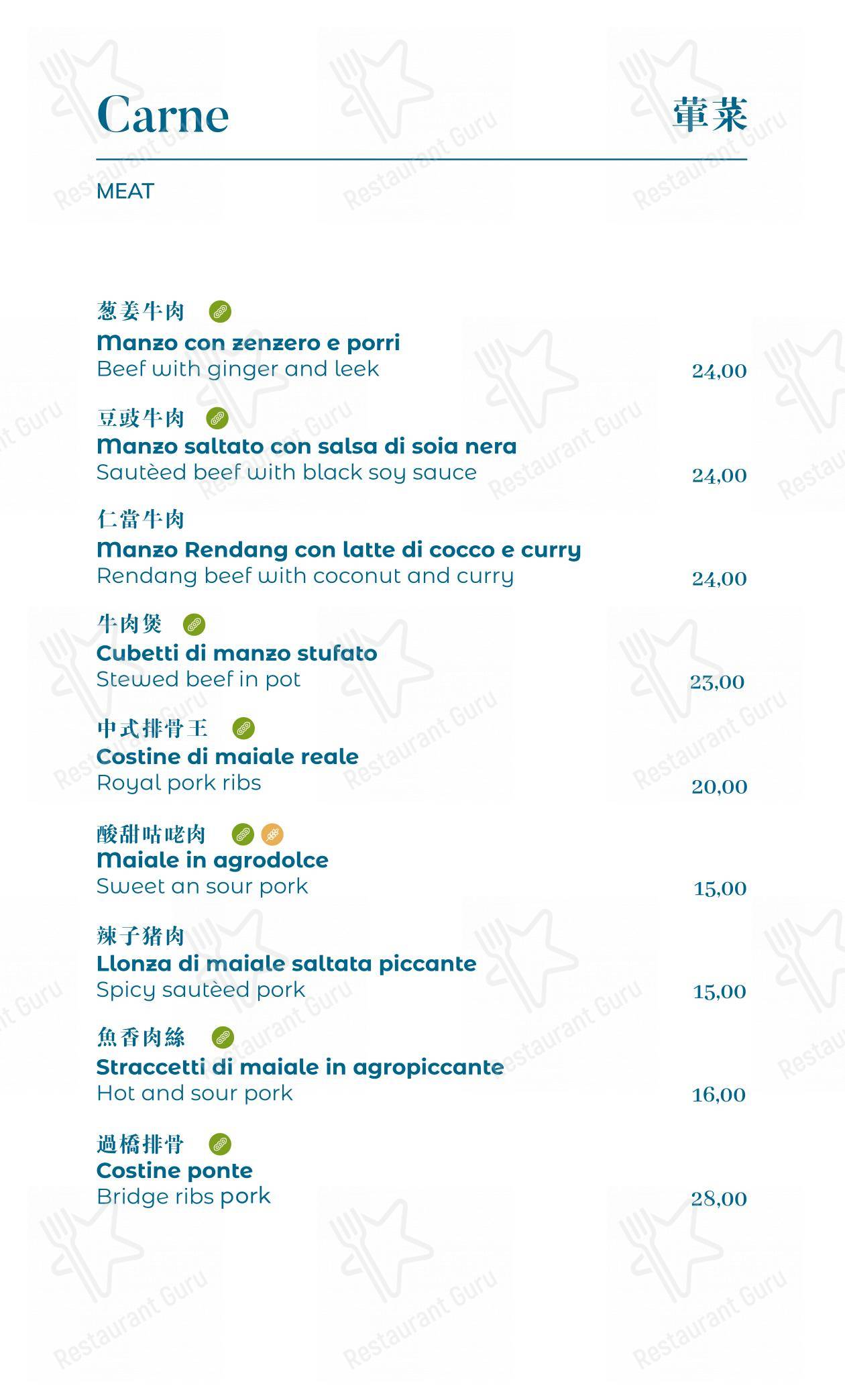 Menu bar per Dim Sum in Milano