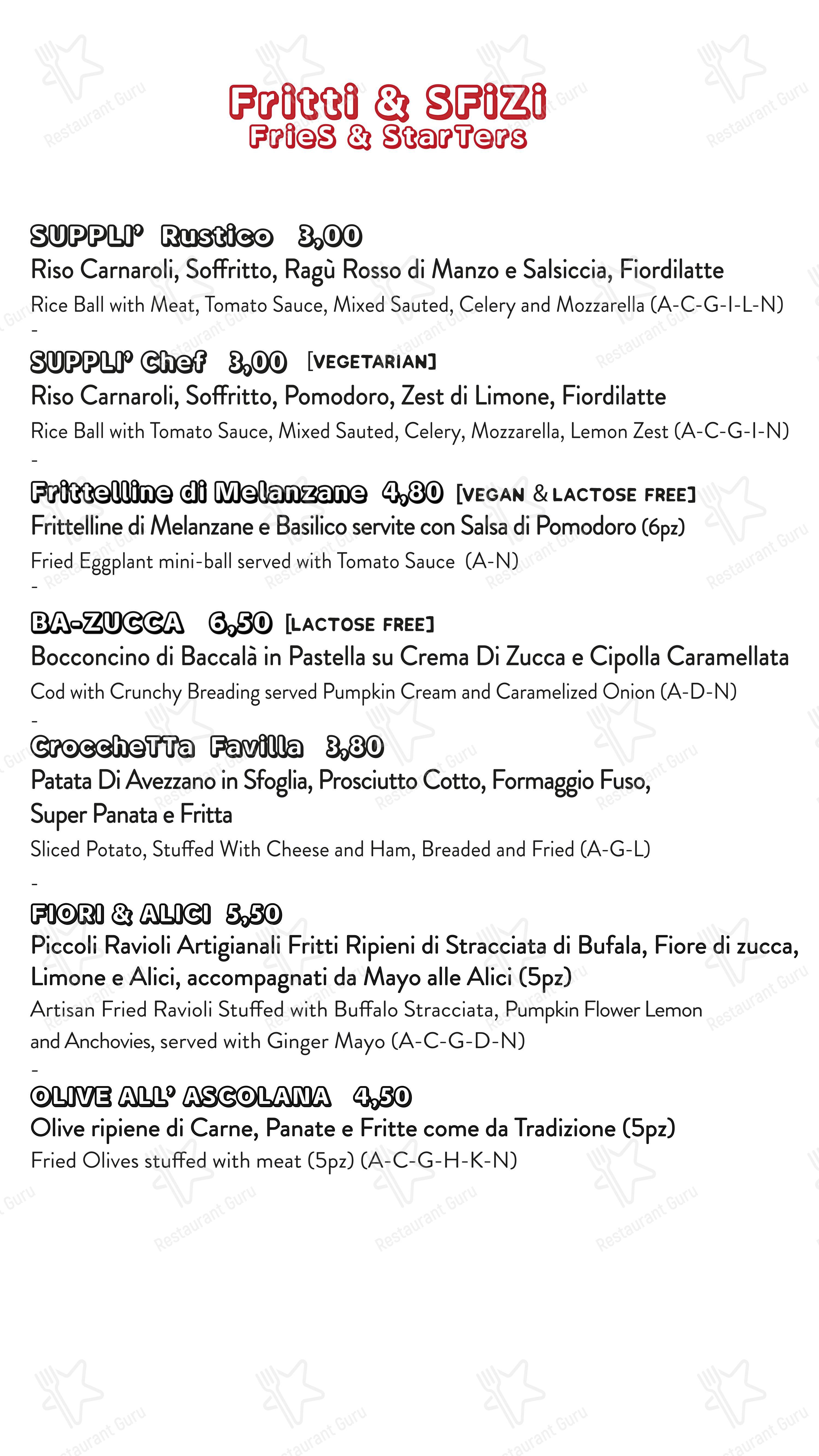 Favilla Pizzeria con Cucina Roma San Giovanni in Roma - Menu