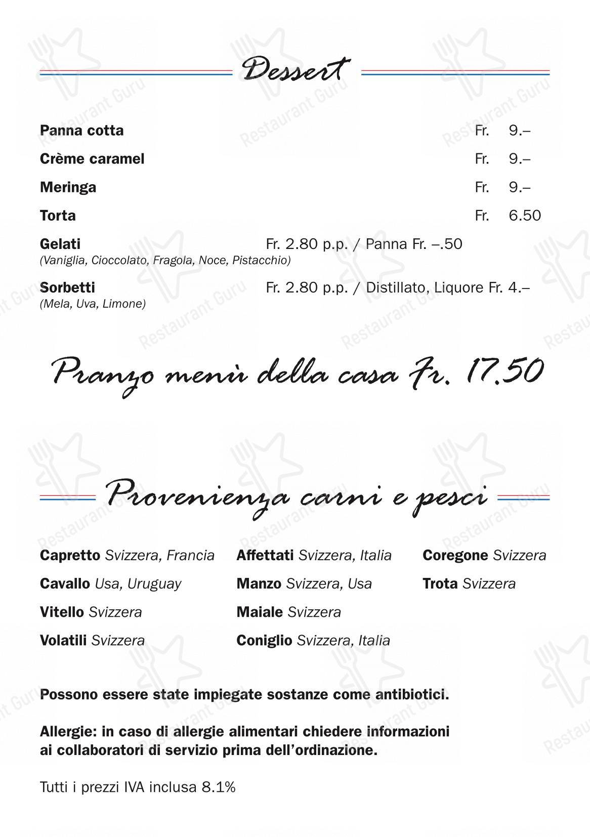 菜单 per Grotto Raffael ristorante