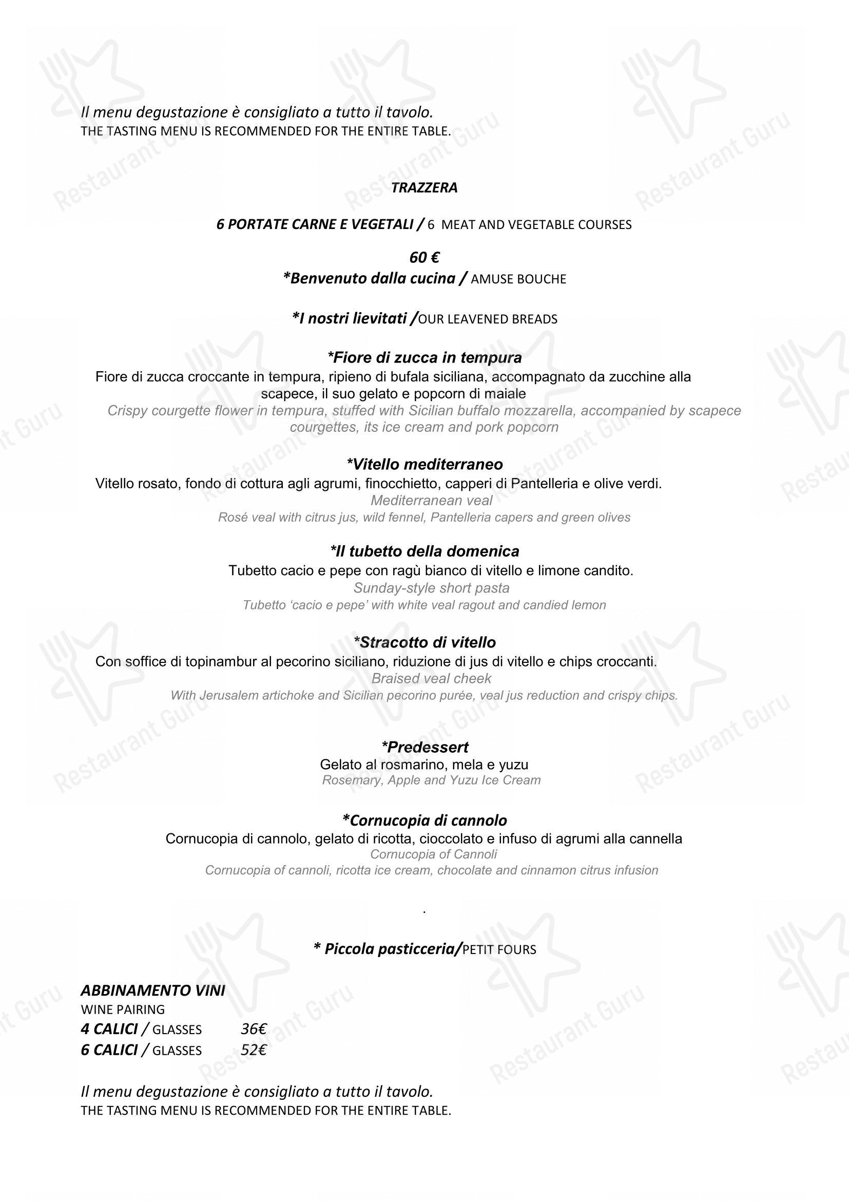 Menu per La Strummula Restaurant in Santa Flavia