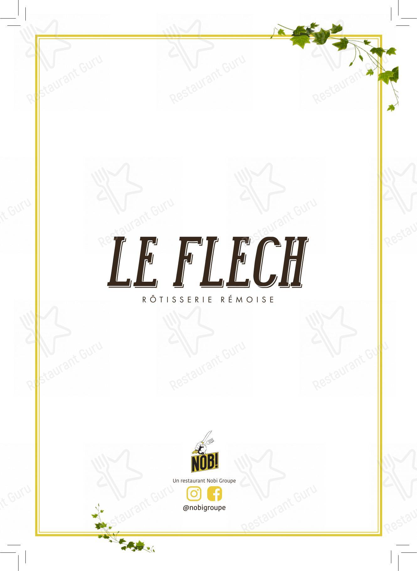 Menu pour Le Flech - Menu
