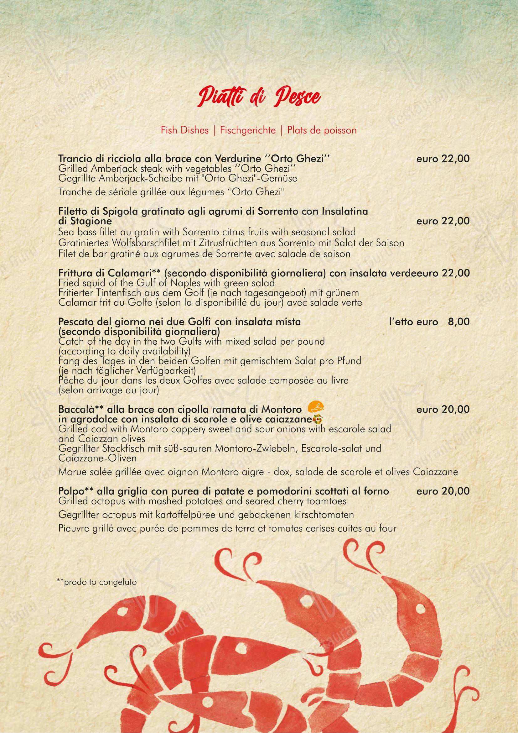 Lo Stuzzichino in Massa Lubrense - Menu