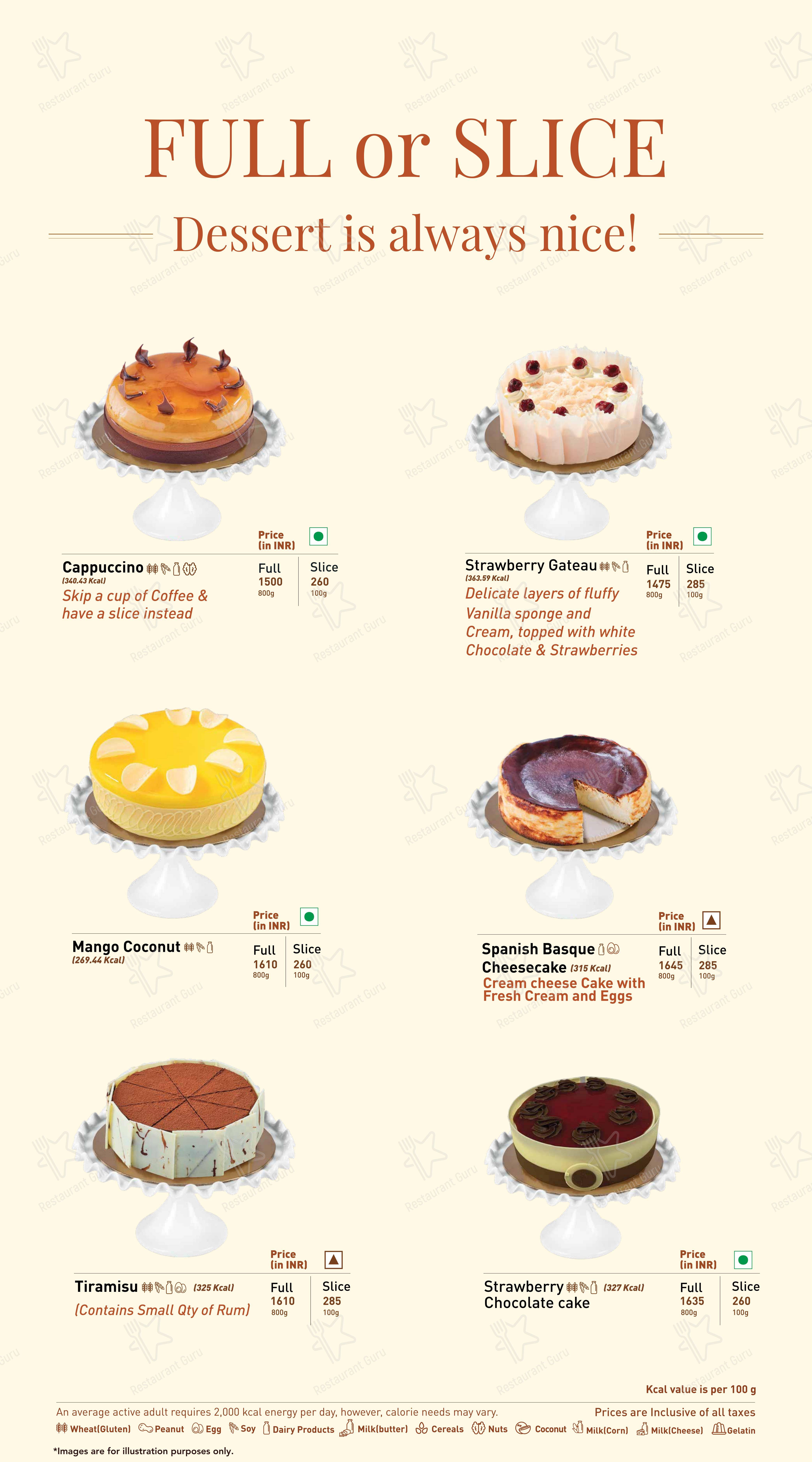 Основное меню for Nik Bakers Sun View in Ayali Kalan