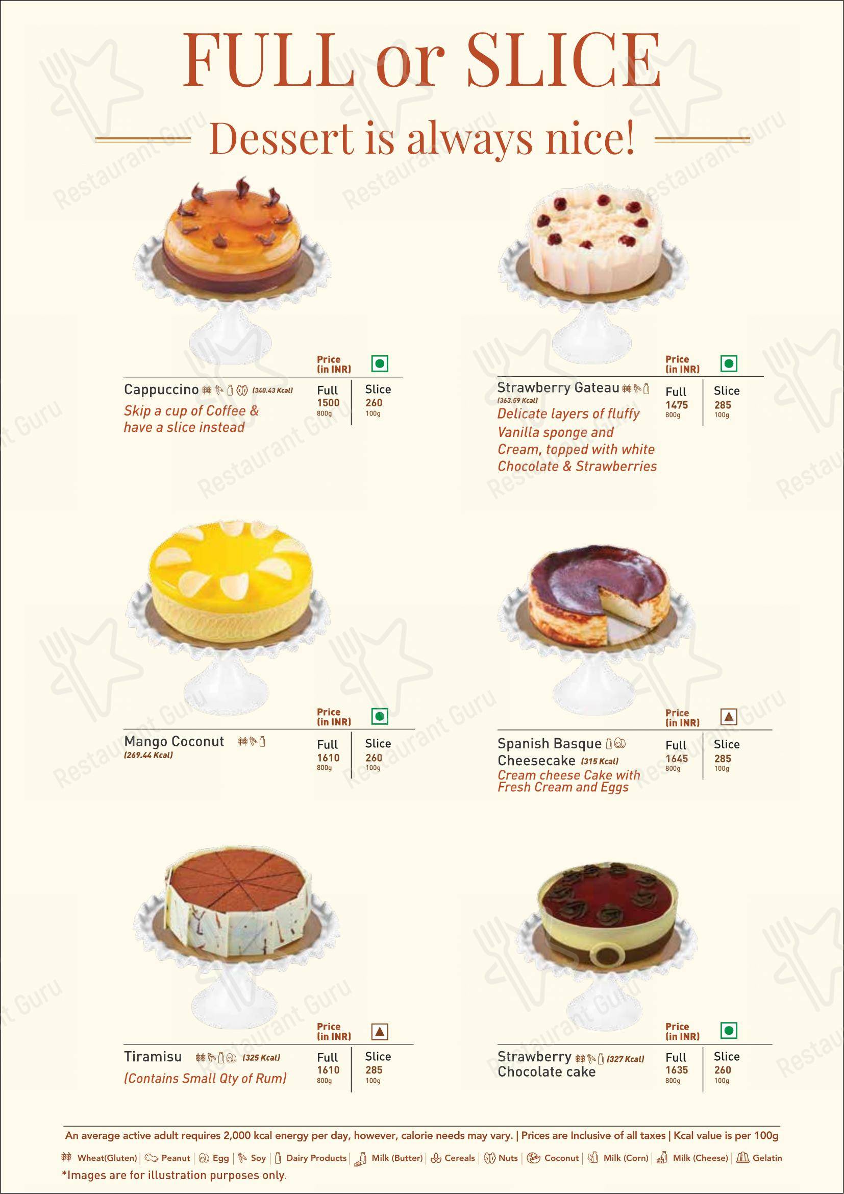 Nik Bakers Sun View in Ayali Kalan - Menu