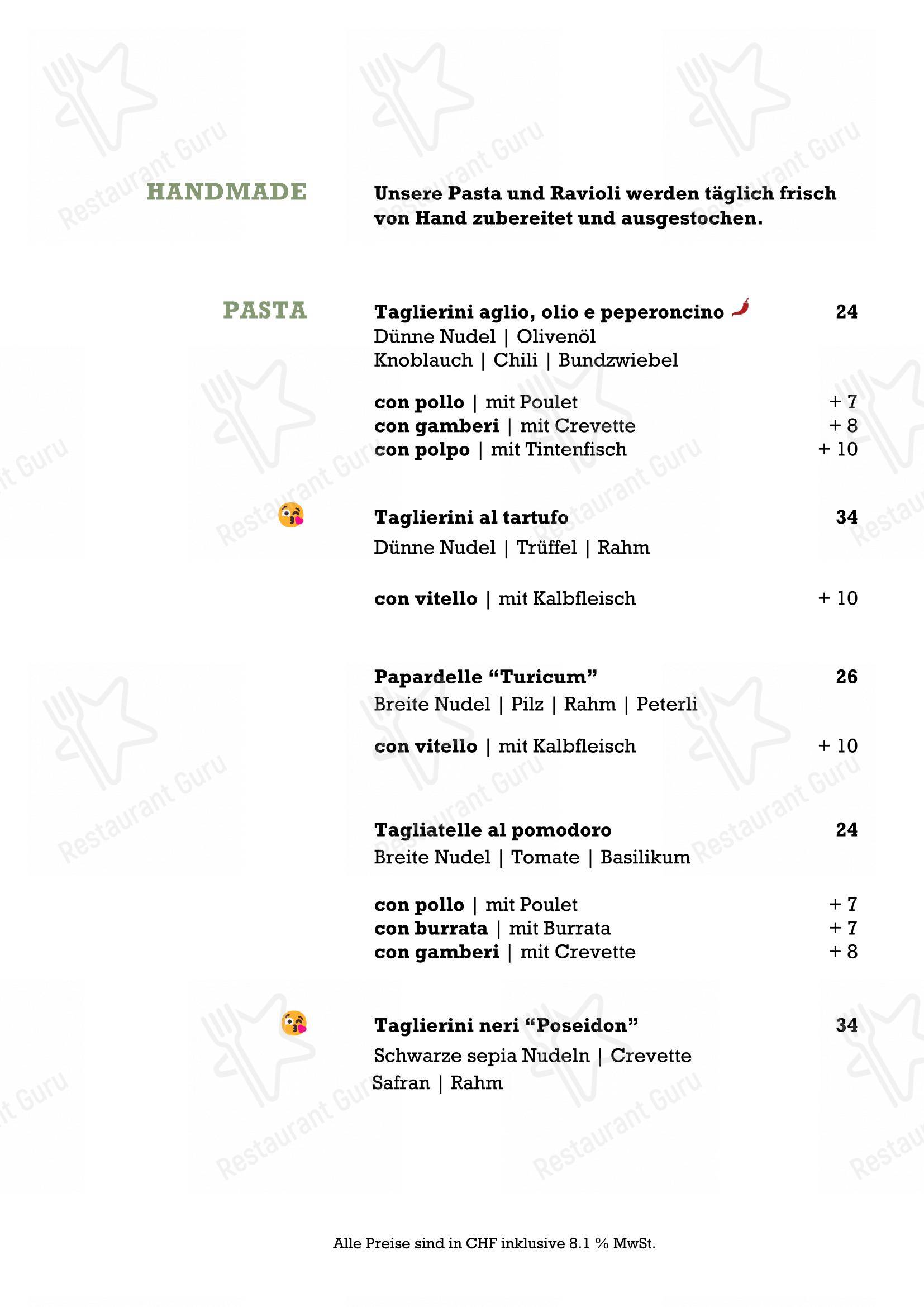 Menu per Osteria Borgo pizzeria