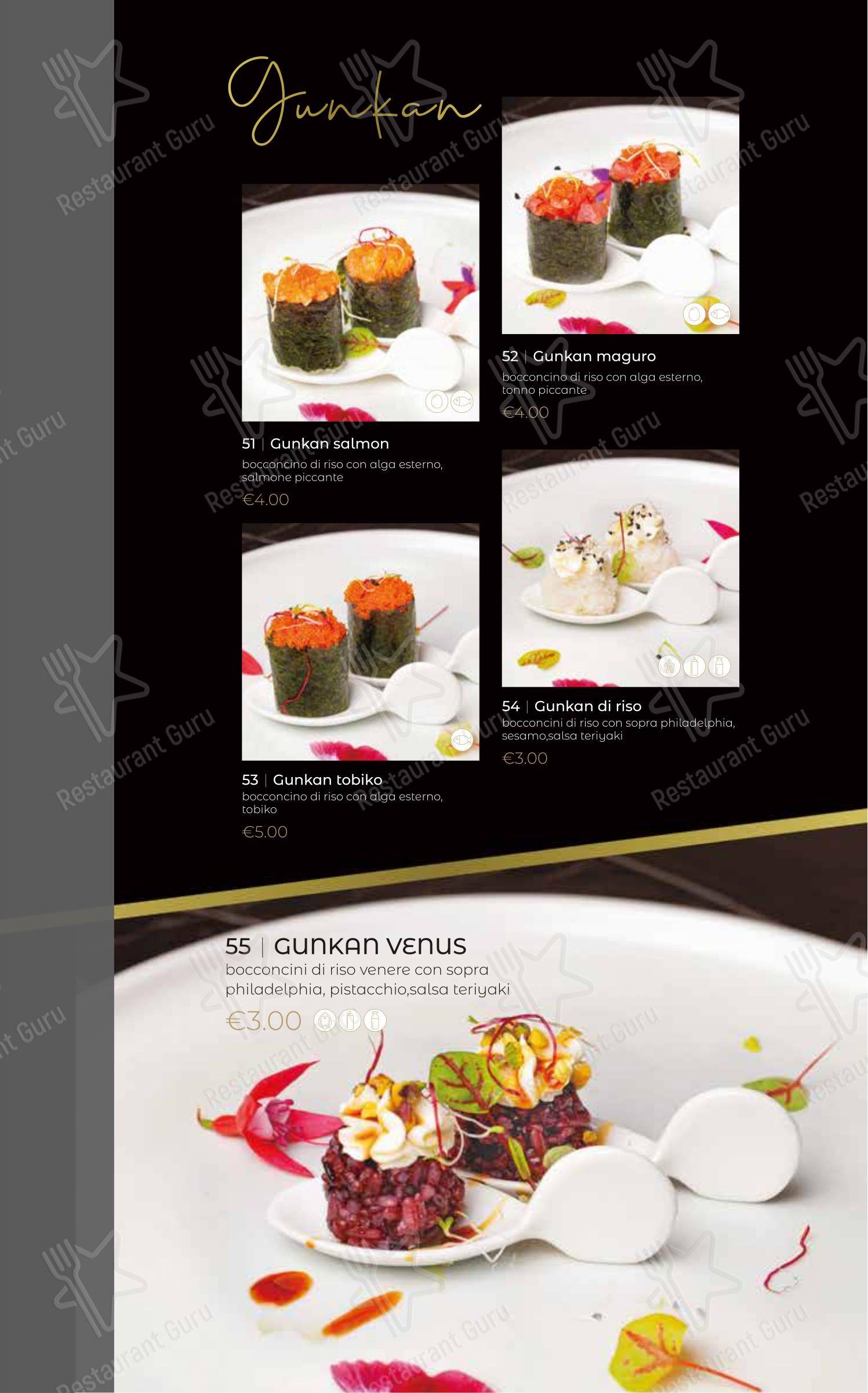 Menu bar per Oya Sushi Rovigo ristorante