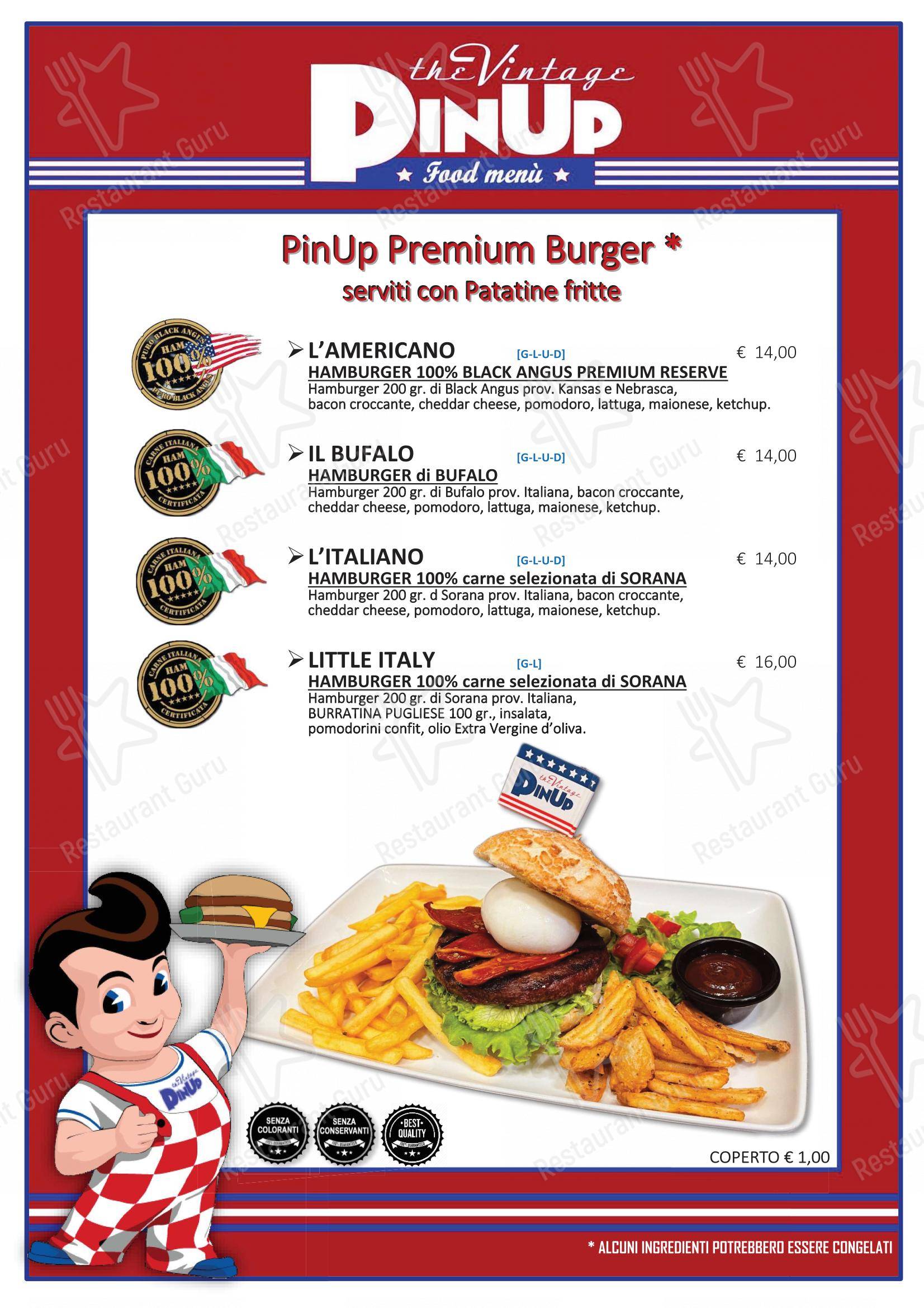 Menu per PinUp Pub pub & bar