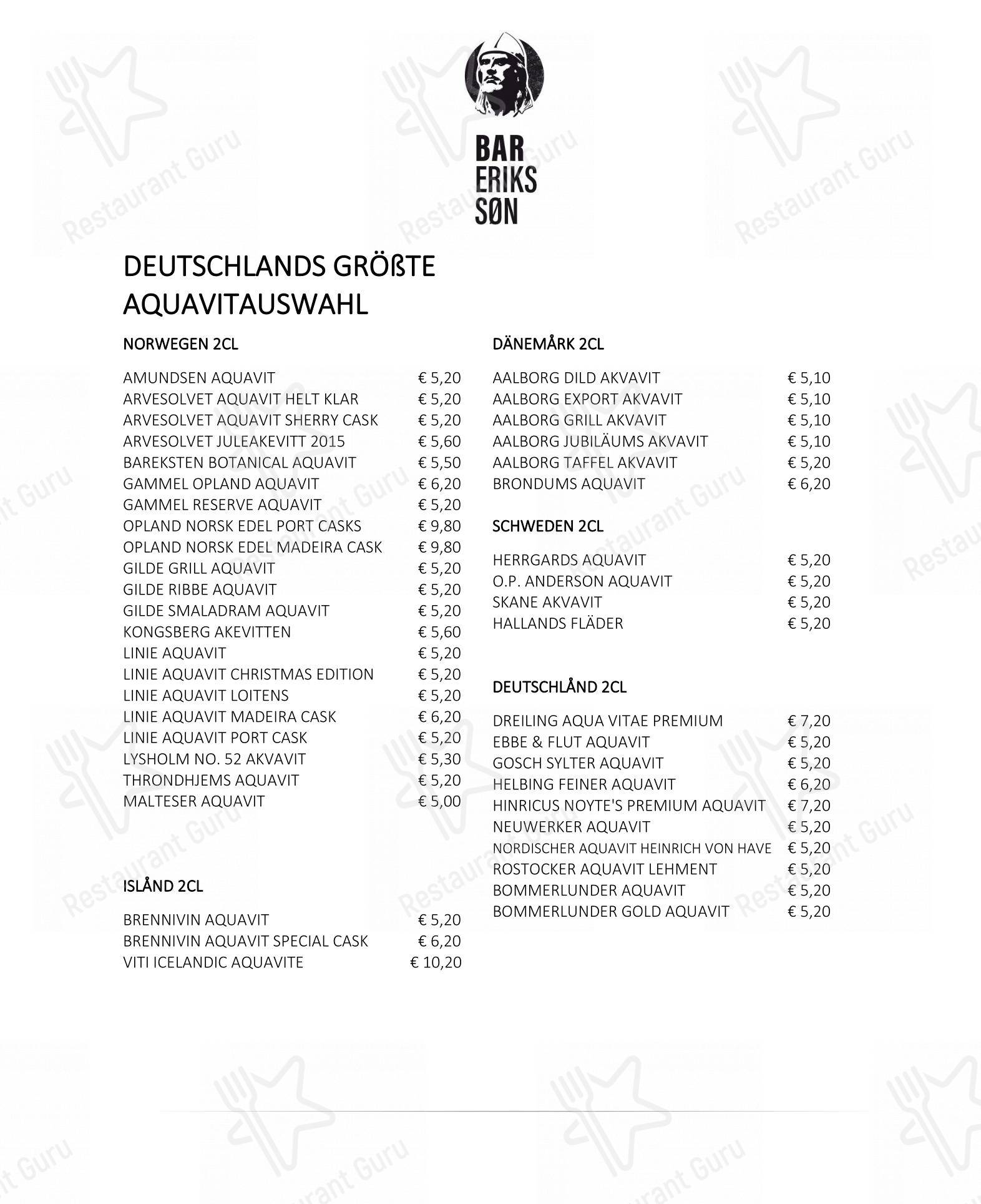 Menu pour Restaurant 