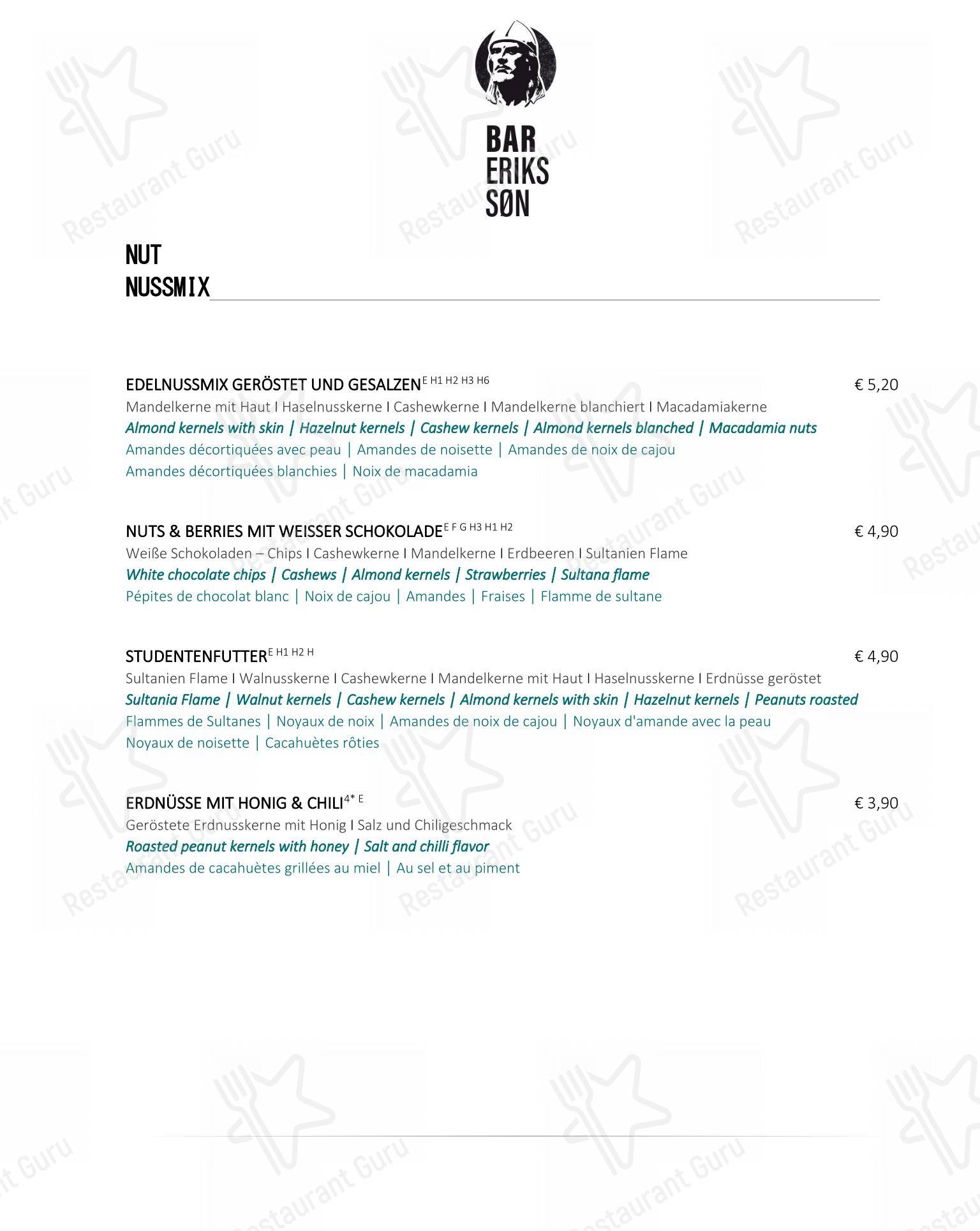 Menu pour Restaurant 