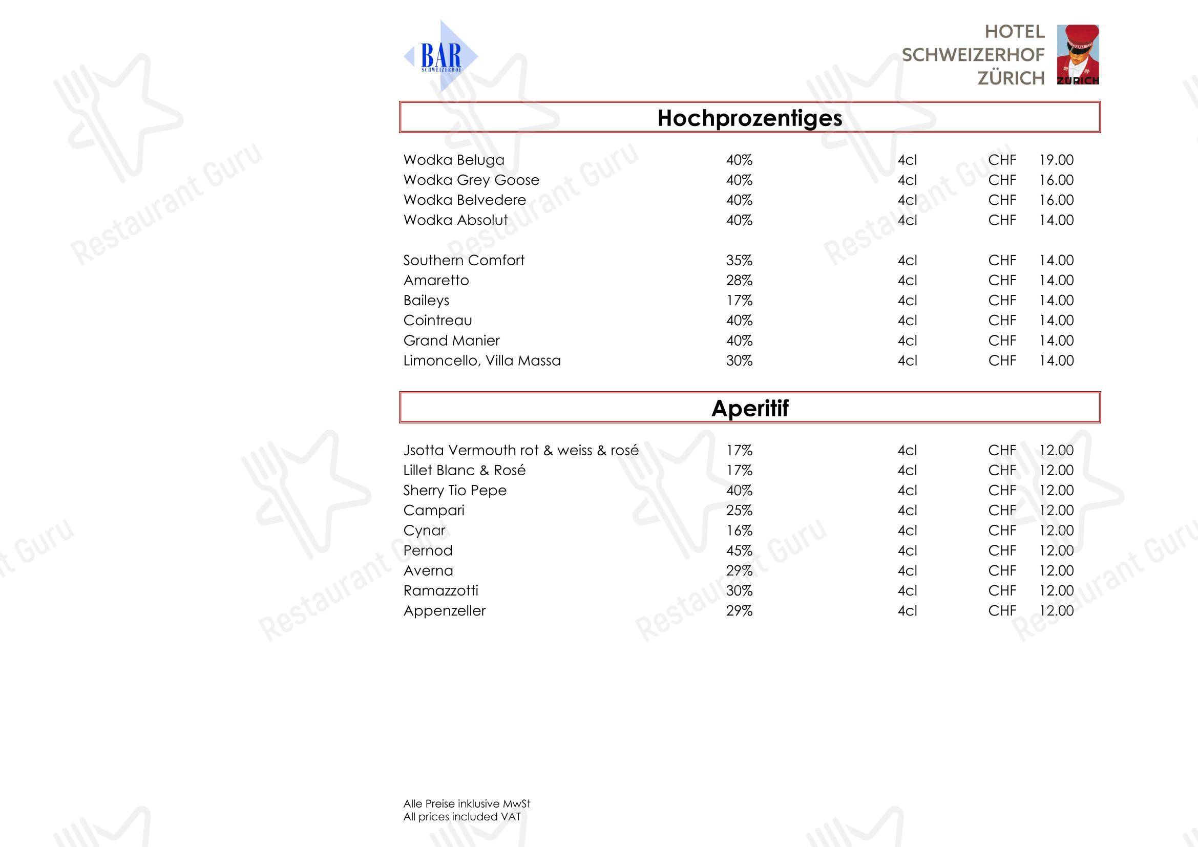 Основное меню per Restaurant La Soupière ristorante