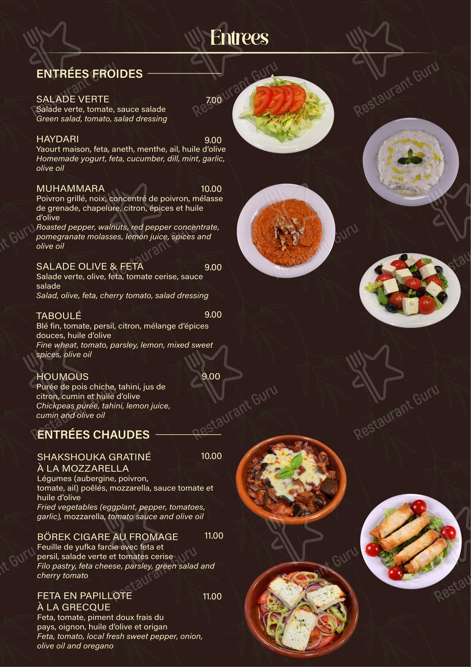 Menu per Restaurant Le Blandonnet pizzeria