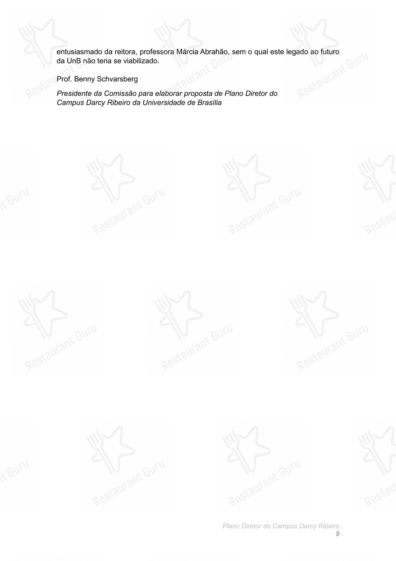 Restaurante Universitário - RU ISM GOMES DE MATTOS em Brasília - Крафт меню