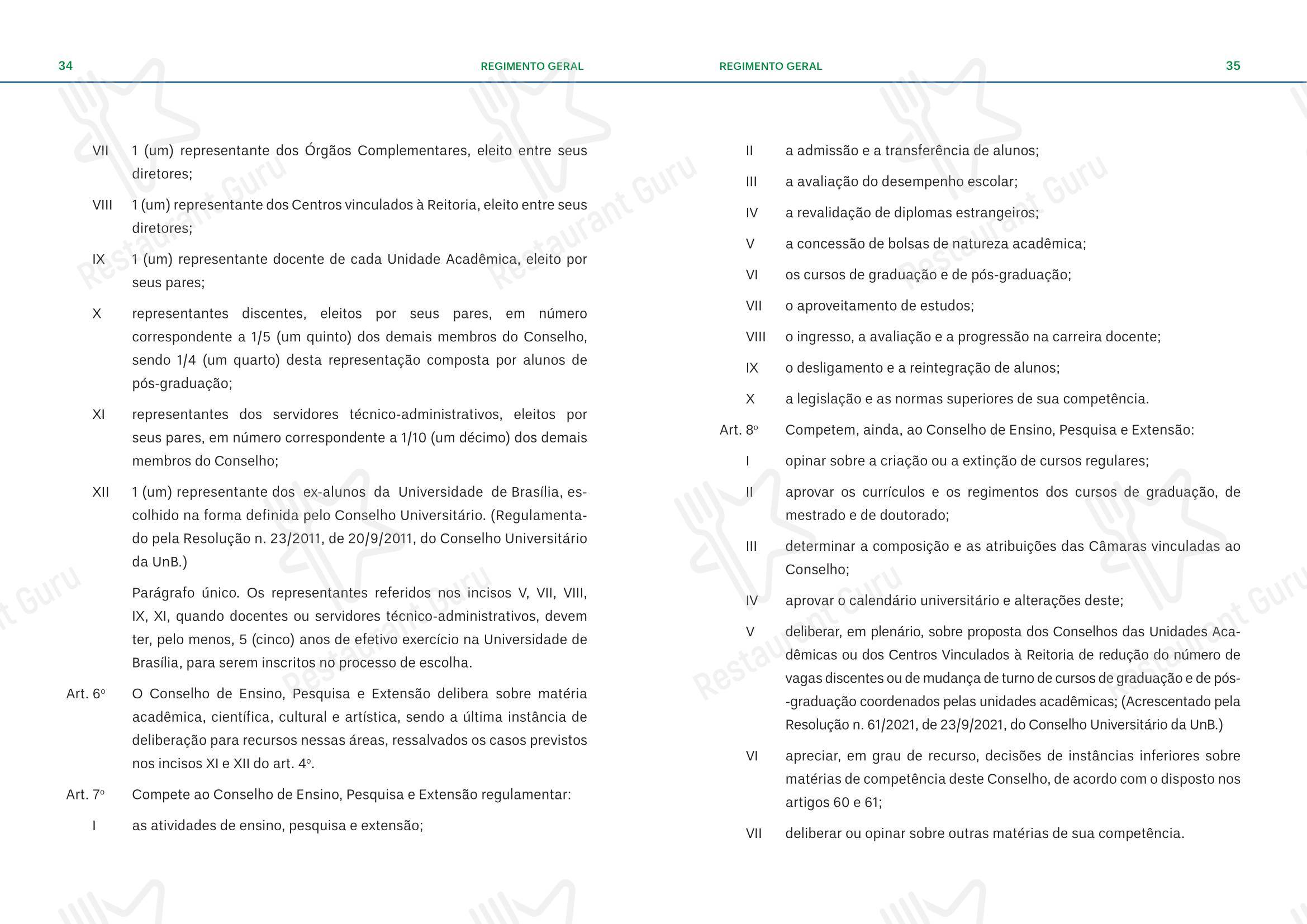 Коктейльная карта para Restaurante Universitário - RU ISM GOMES DE MATTOS em Brasília