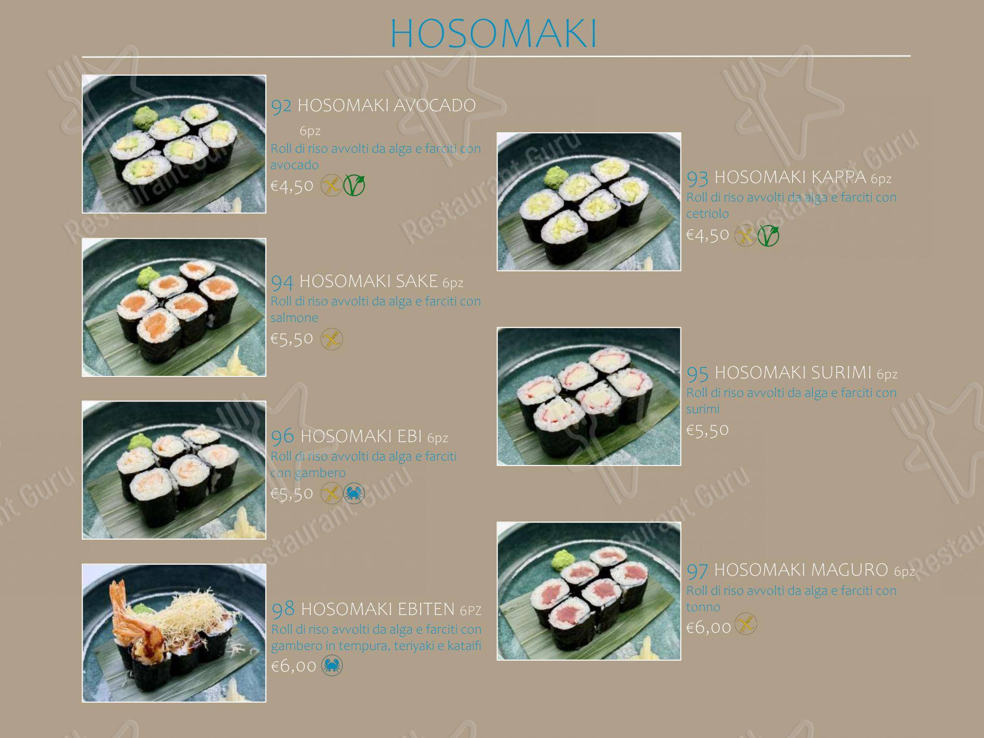 Ristorante Asia in Jesi - Menu
