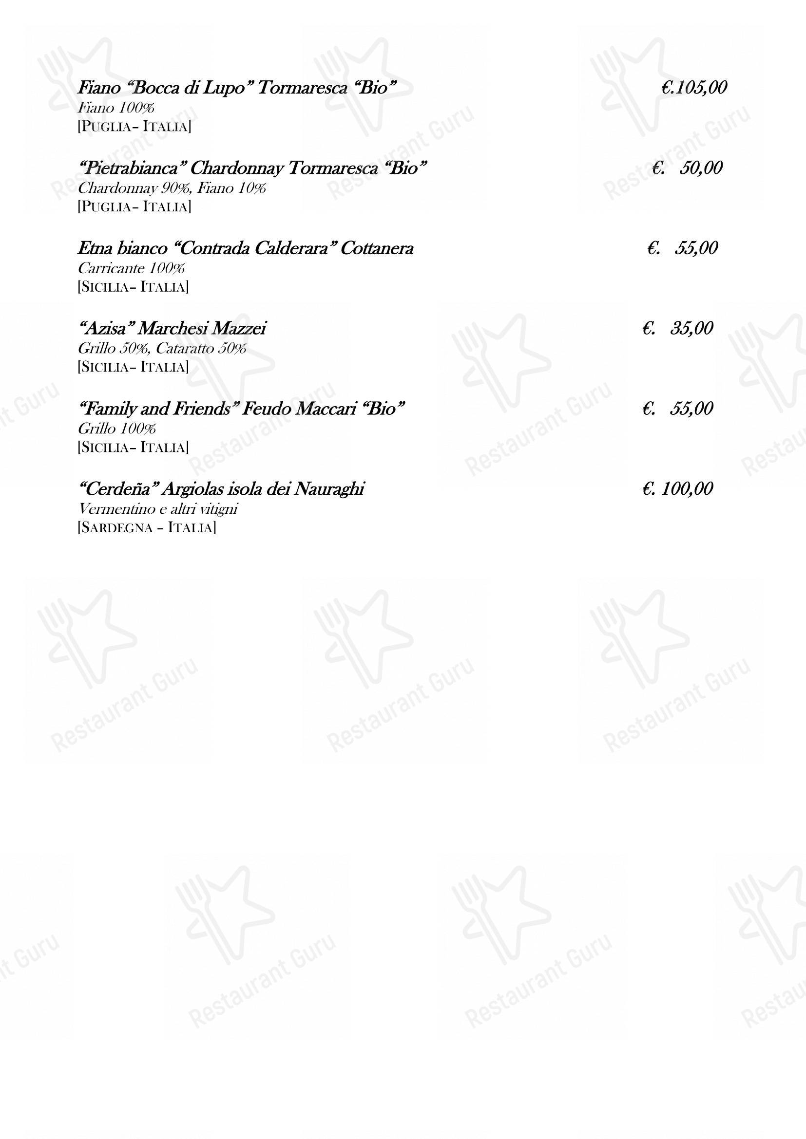 Menu bar per Ristorante Fortunato al Pantheon ristorante