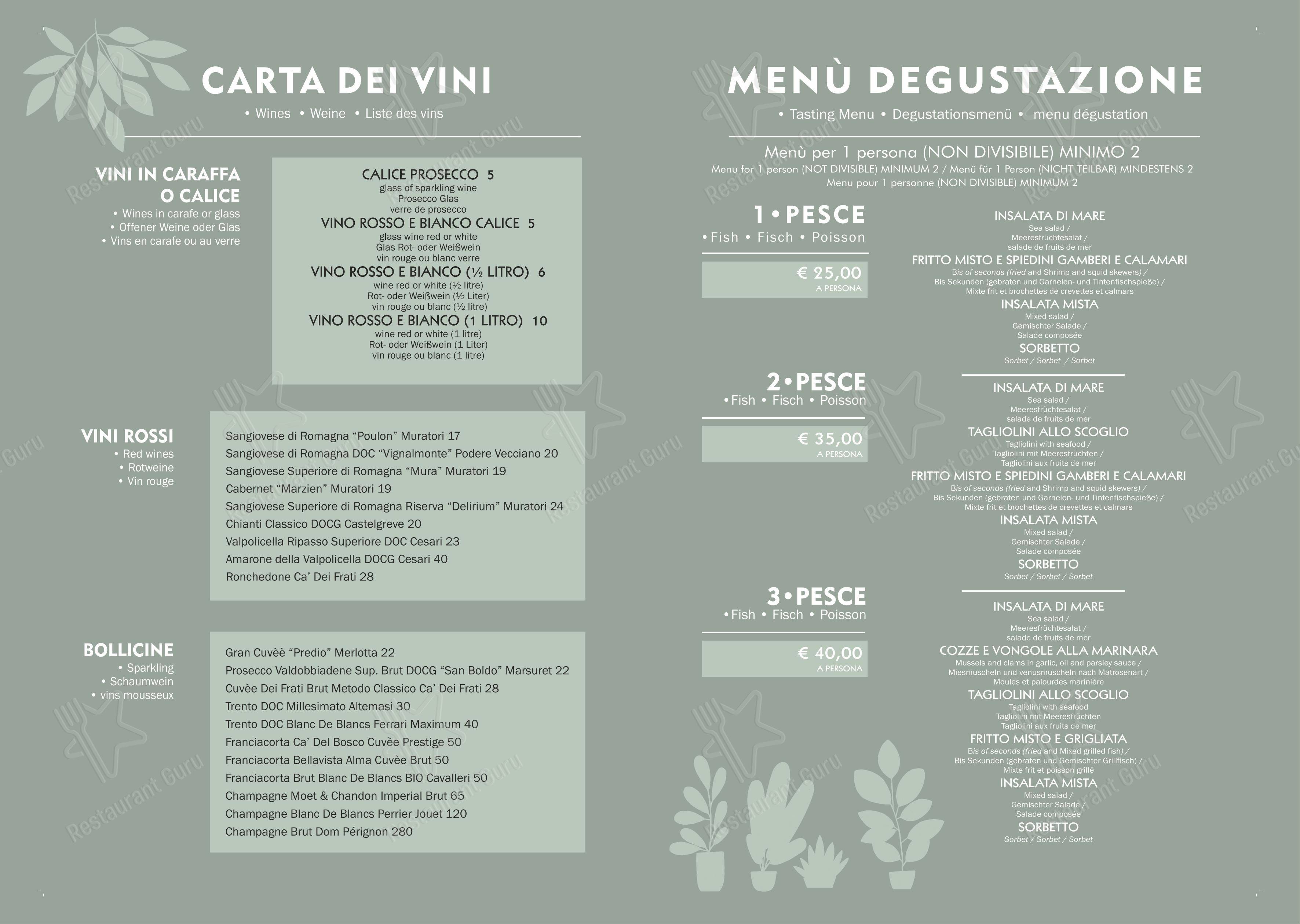 Menu di Ristorante Garden - Cucina & Pizza - Menu