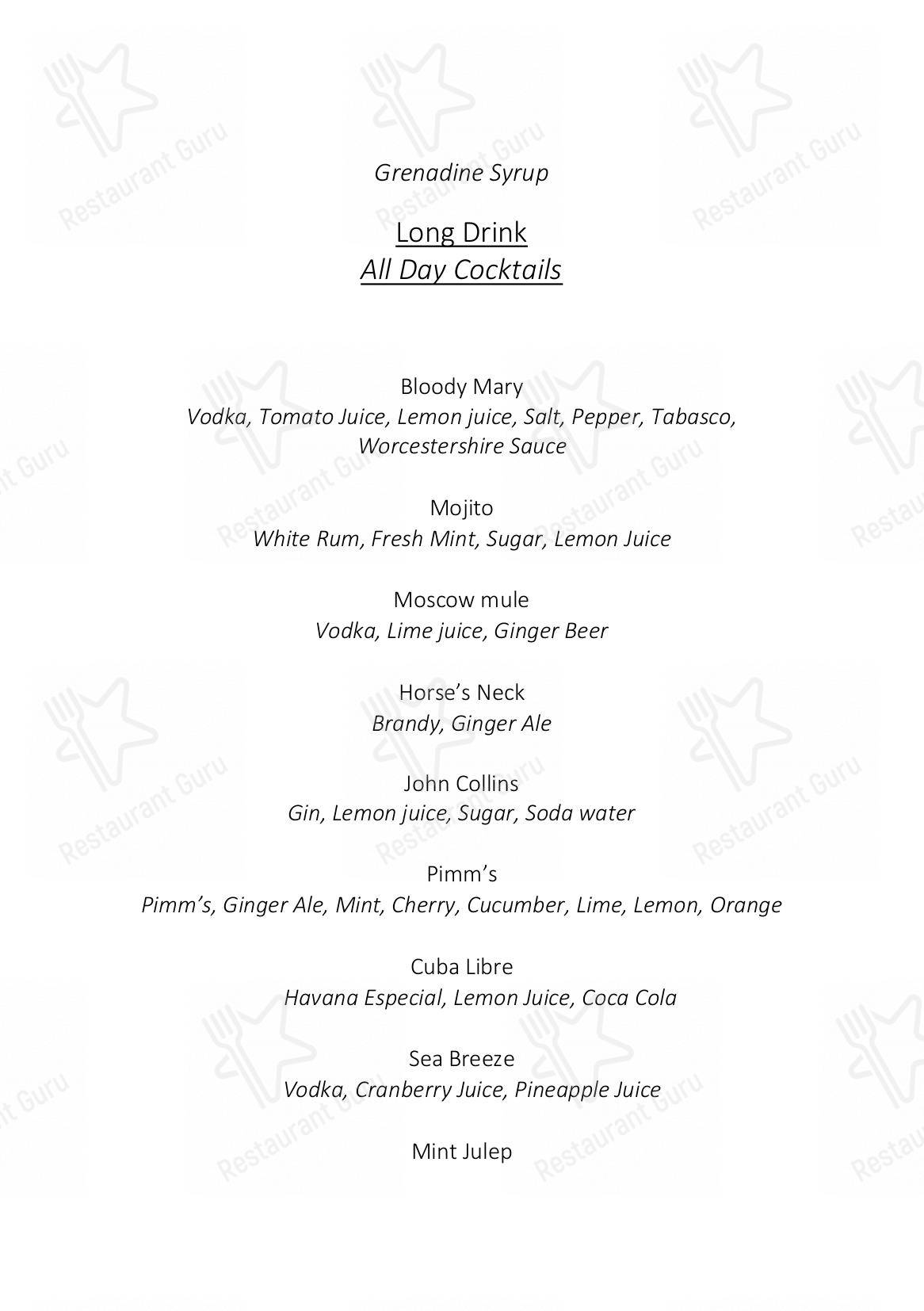 Ristorante La Terrazza at Villa Le Calvane in Montespertoli - Menu bar