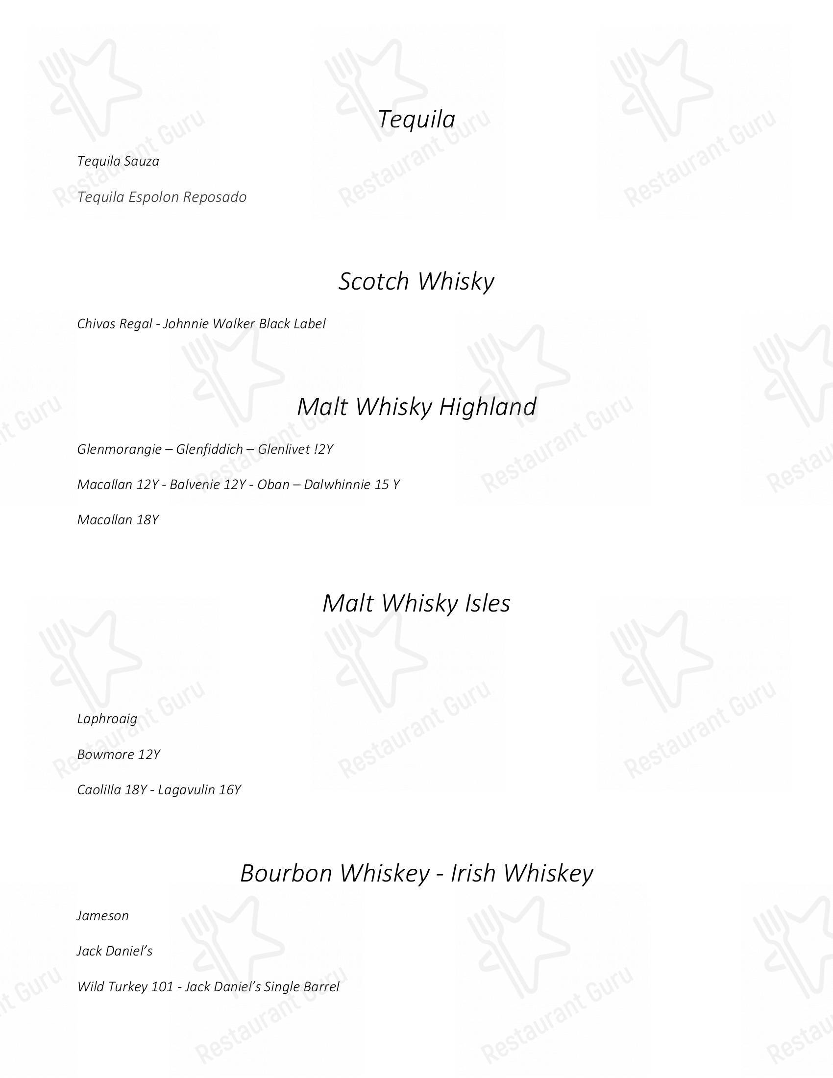 Menu per Ristorante La Terrazza at Villa Le Calvane in Montespertoli