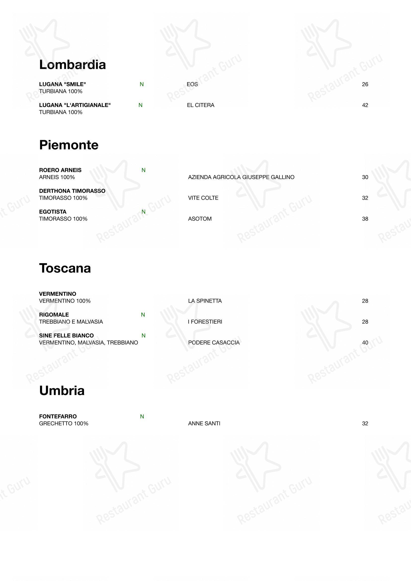 Menu bar per Ristorante Le Querce pizzeria