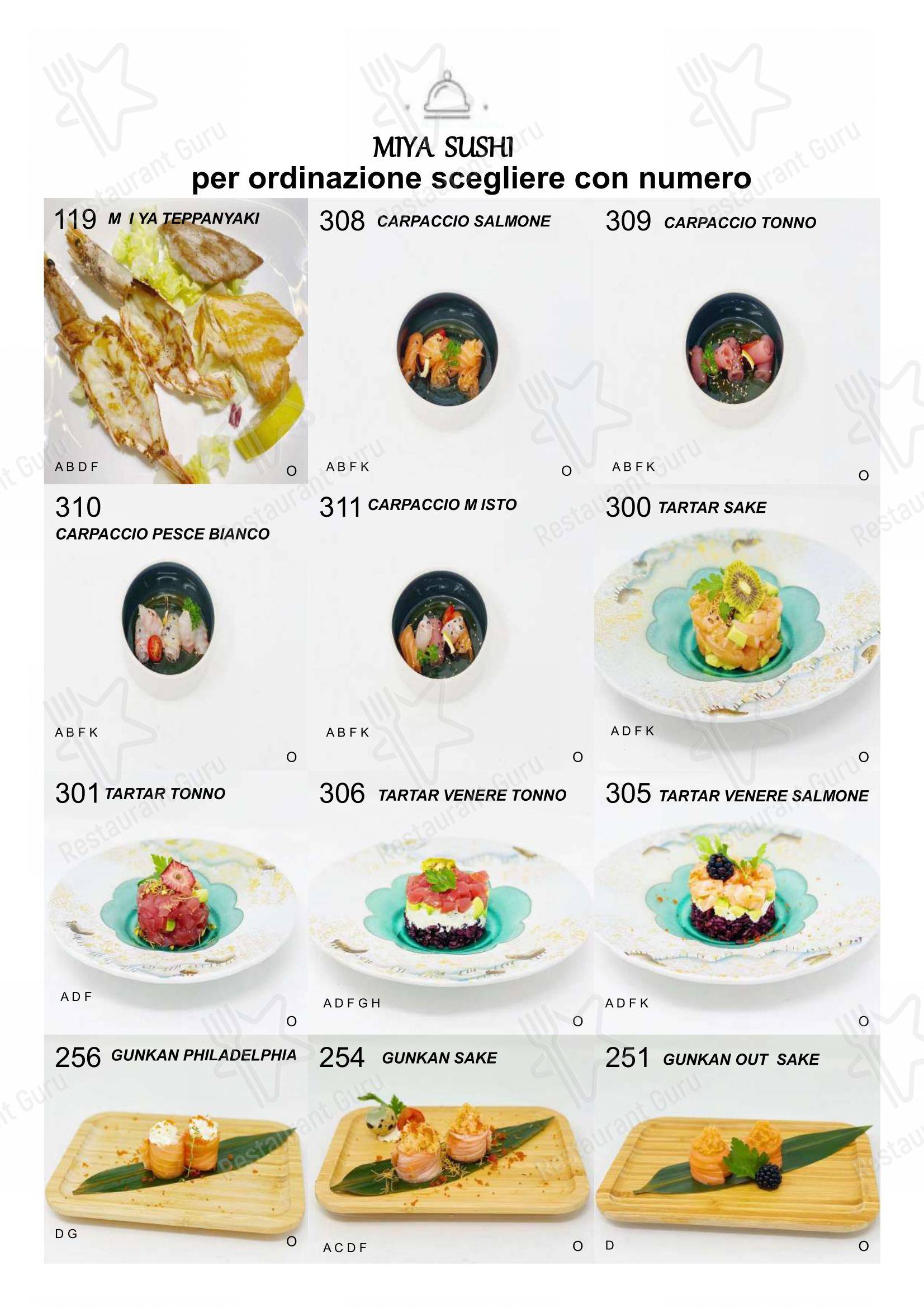 Ristorante Miya Sushi in Borgo San Dalmazzo - Menu bar
