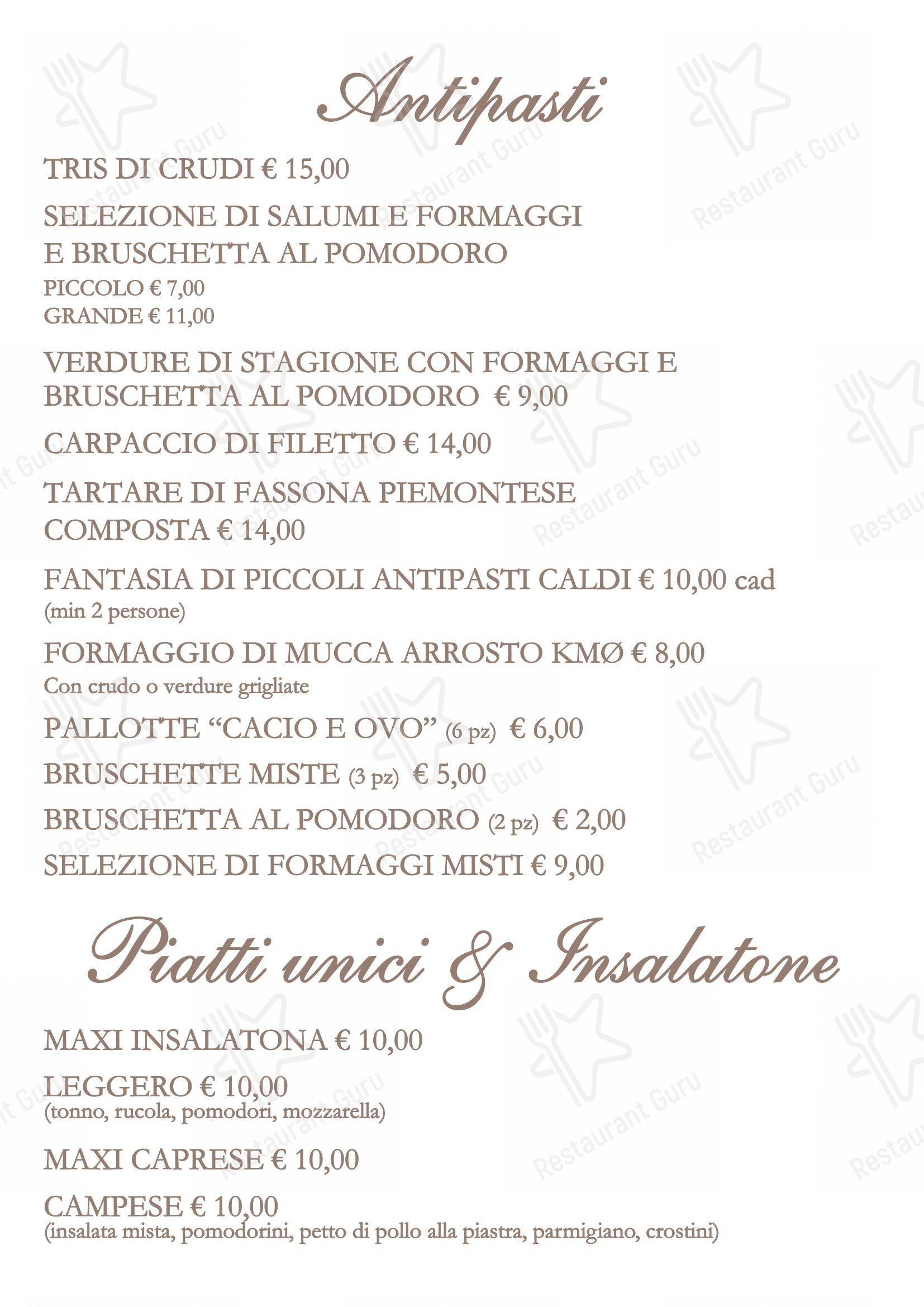Ristorante Ragno D'Oro in Manoppello Scalo - Menu