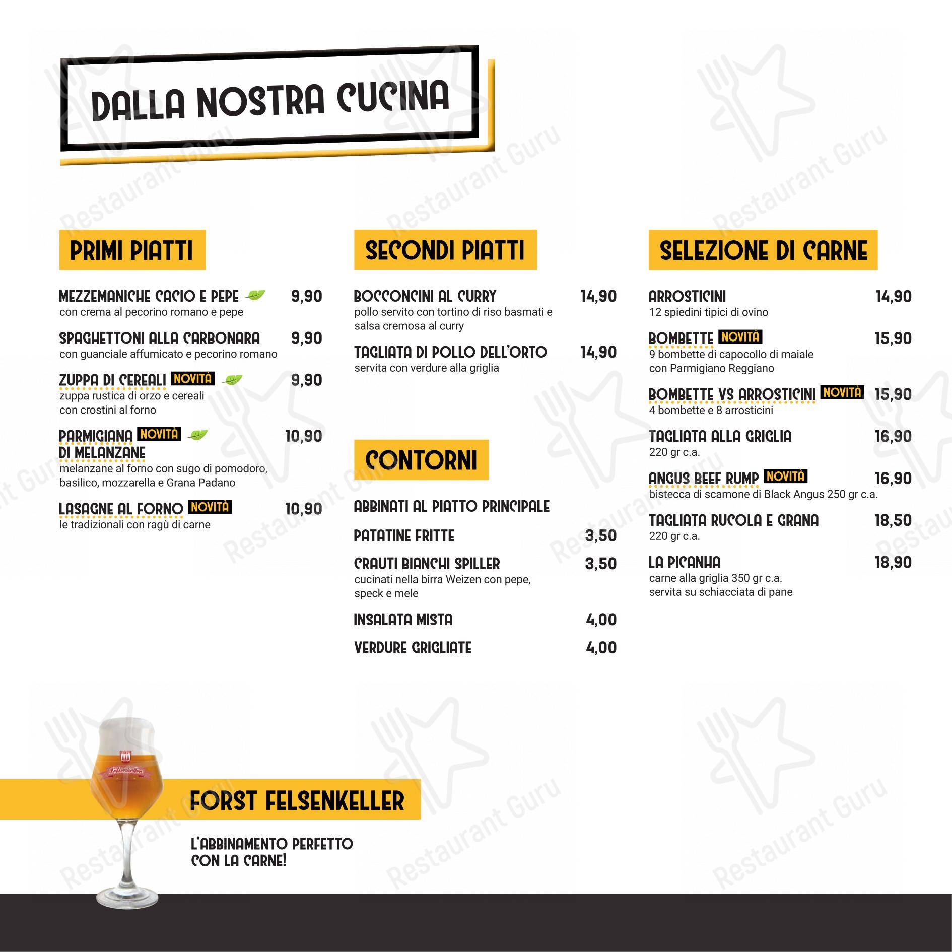 菜单 per Spiller Verona in Verona