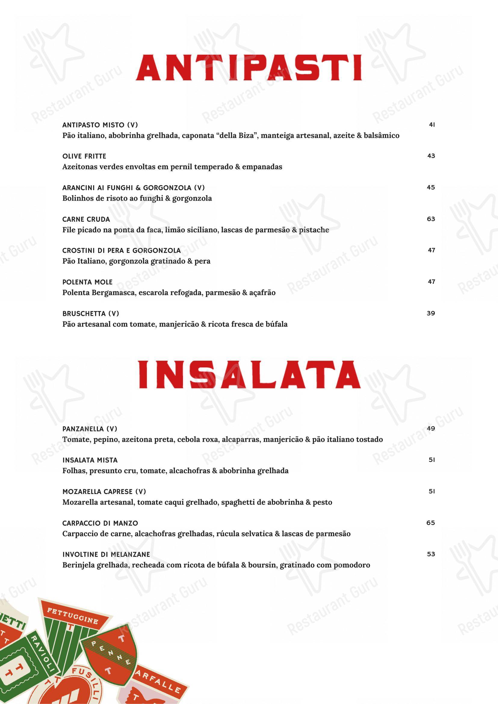 TONTONI TRATTORIA - Menu bar