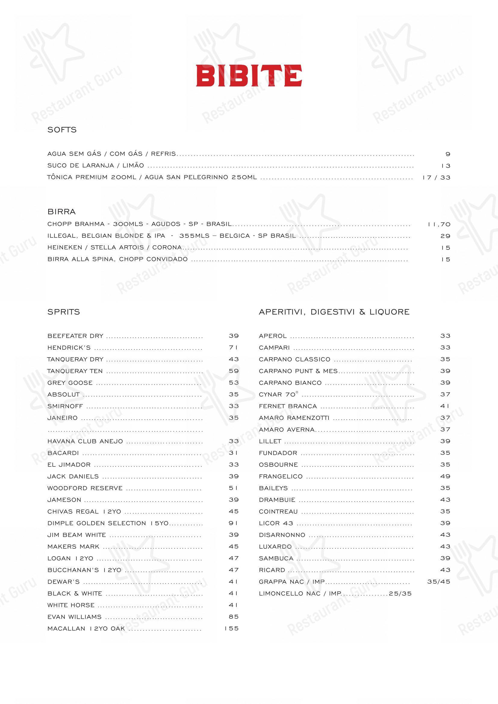 TONTONI TRATTORIA - Menu