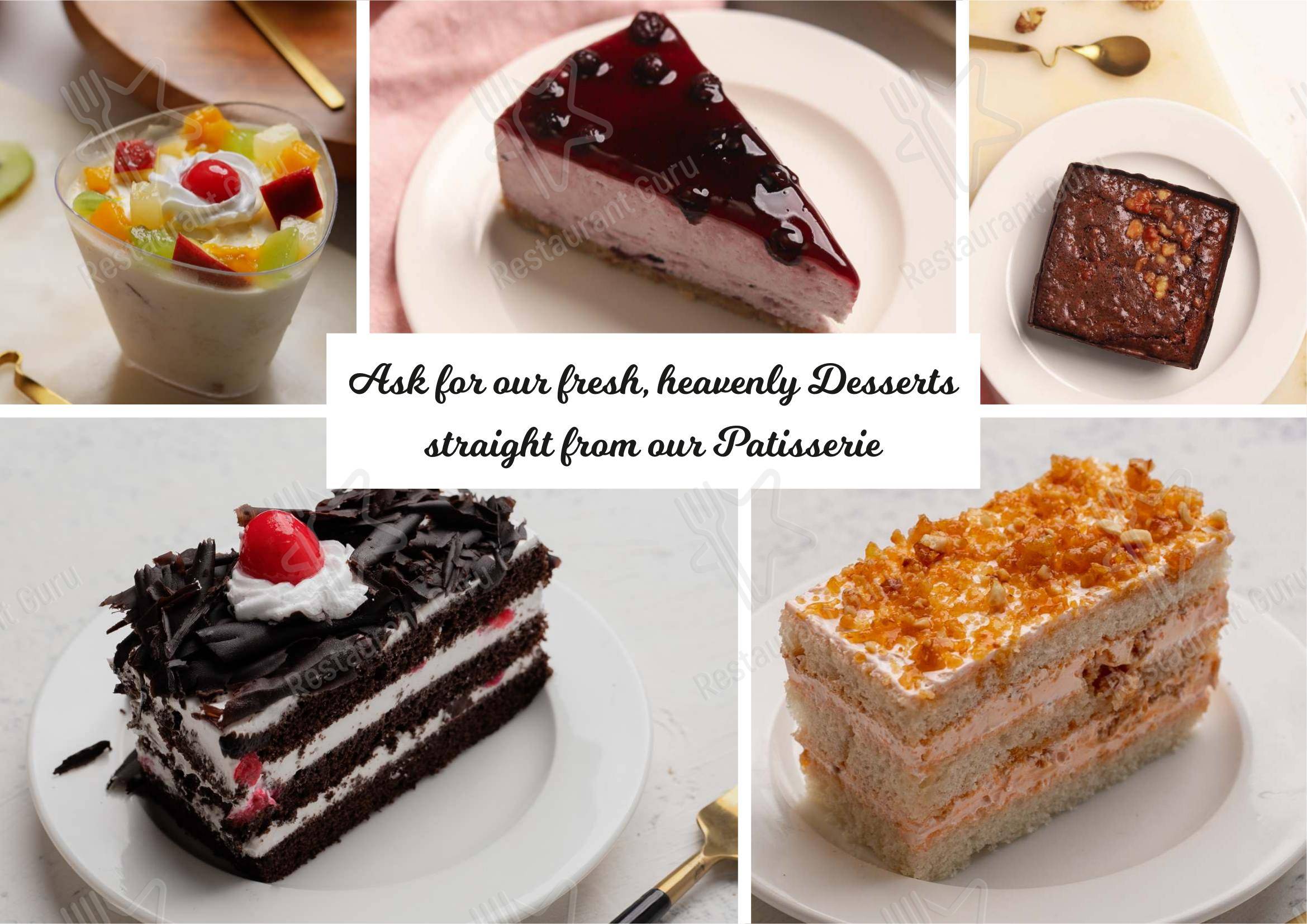 Menu for the Upper Crust restaurant