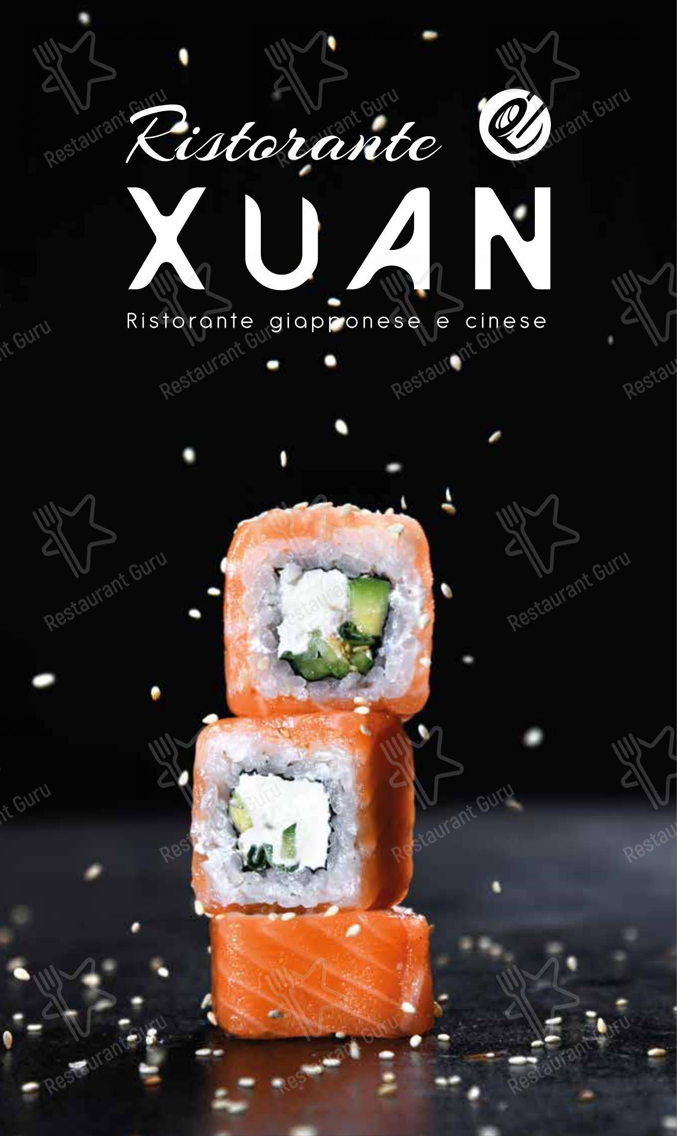 Menu per Xuan ristorante