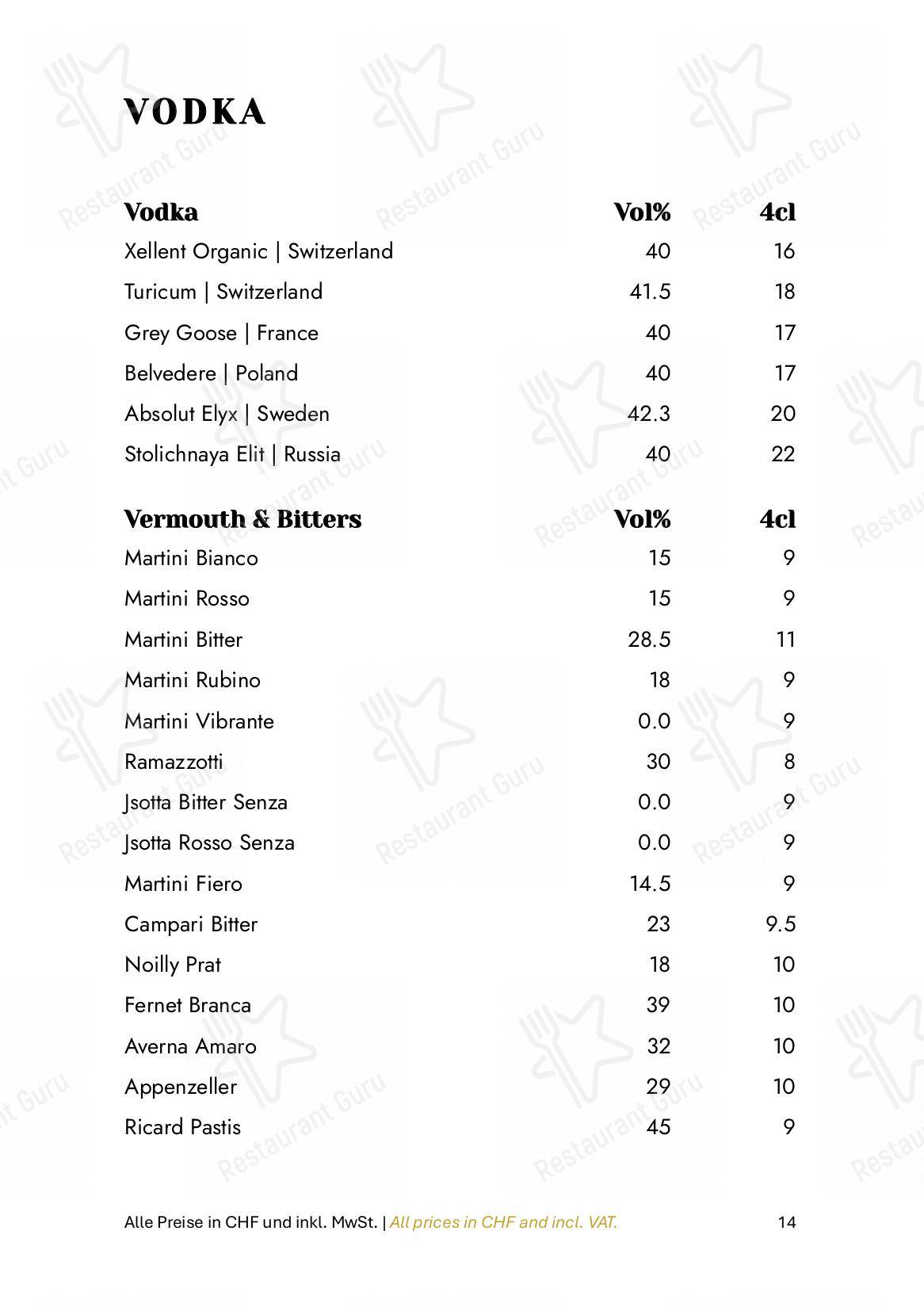 Основное меню per Zum Königstuhl - Schweizer Restaurant in Zürich Niederdorf in Zurigo