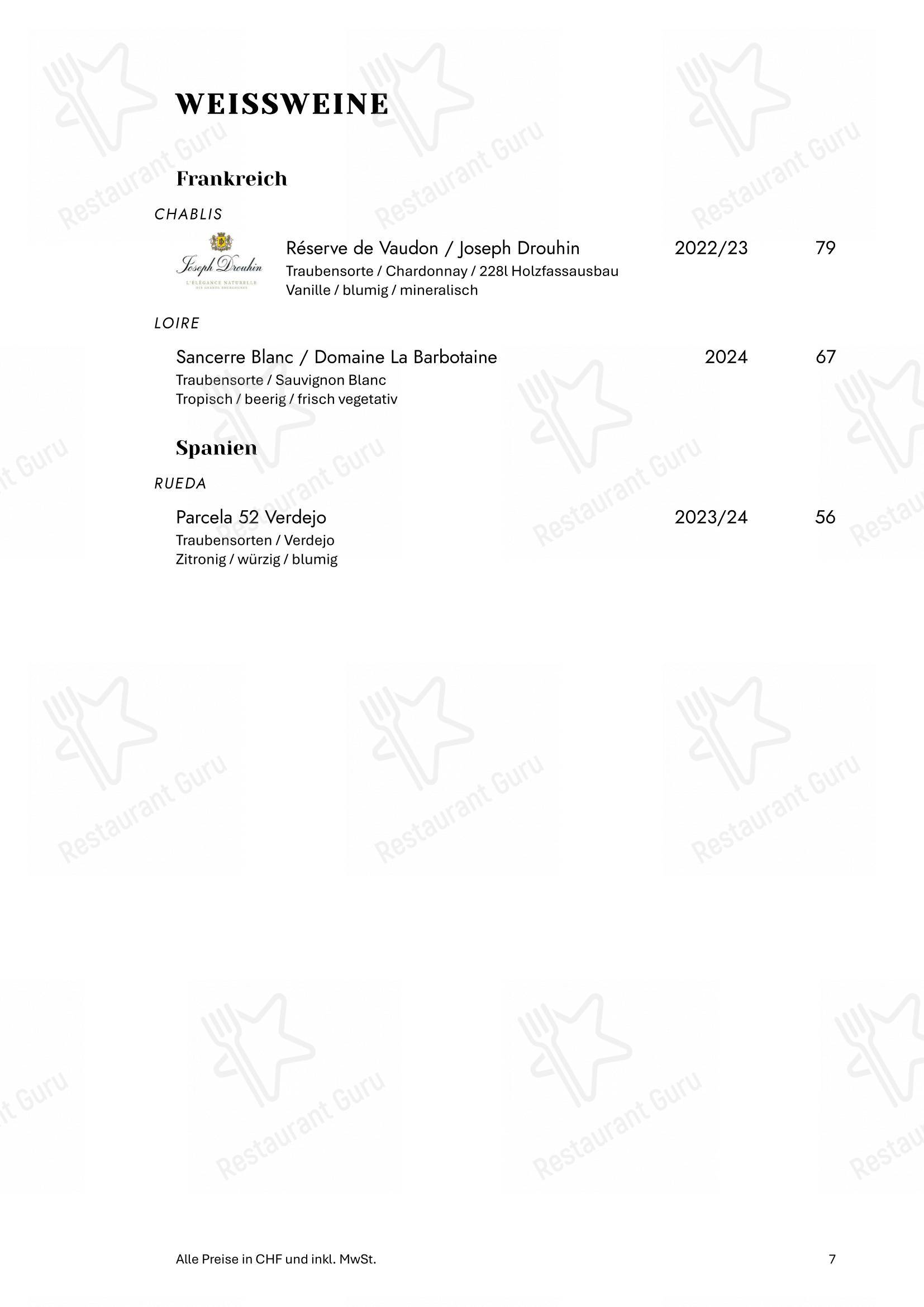 Zum Königstuhl - Schweizer Restaurant in Zürich Niederdorf in Zurigo - 菜单