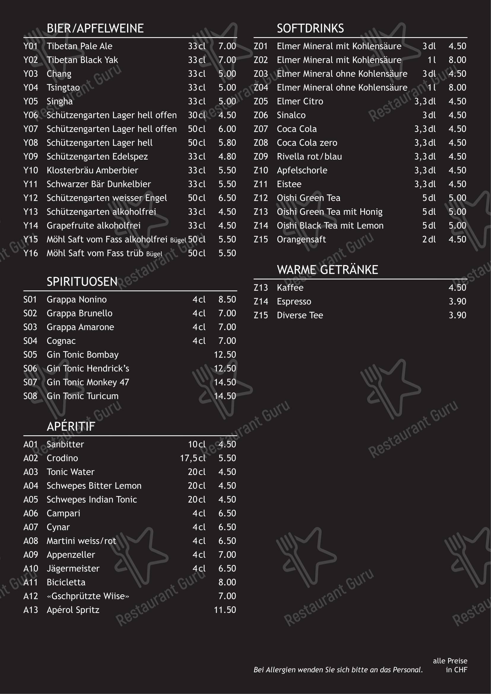 Menu di Akama Tibetisches Restaurant - Menu