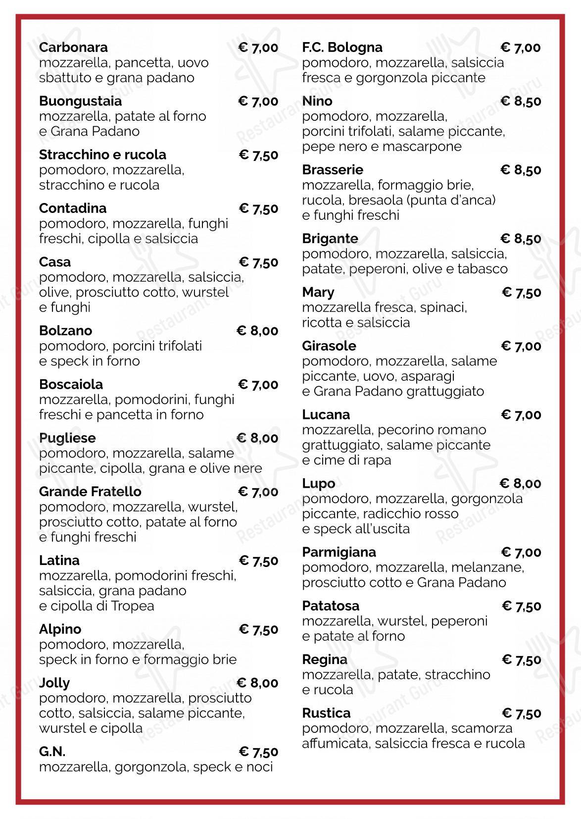 Детское per BACLAS - Pizzeria con cucina, senza glutine, delivery e take away in Bologna