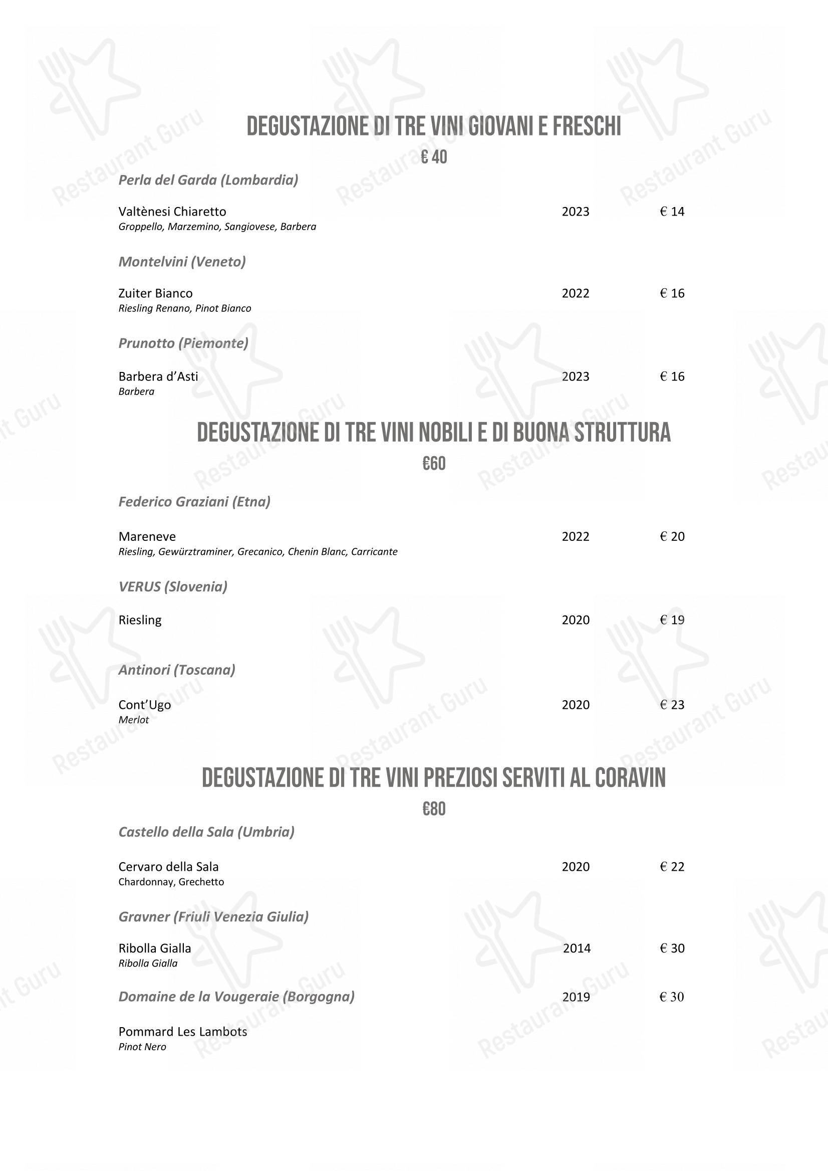 Wine Menu per DanielCanzian Ristorante Milano ristorante