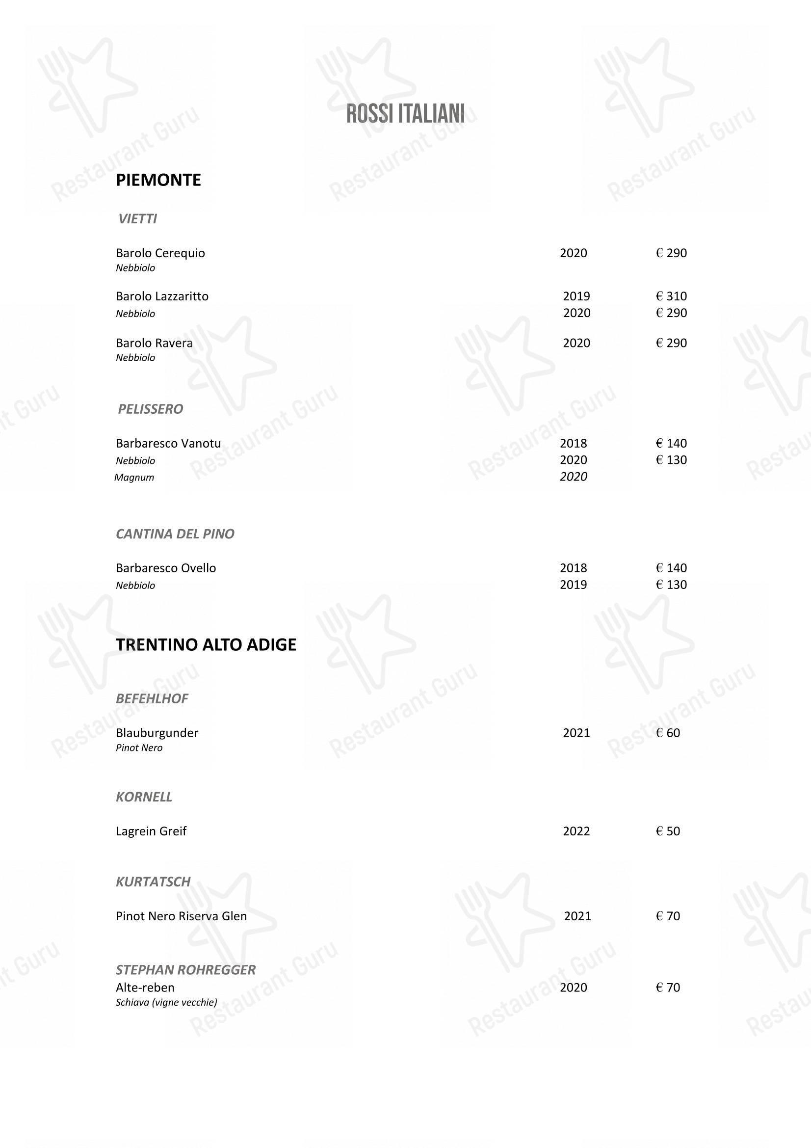 Wine Menu per DanielCanzian Ristorante Milano ristorante