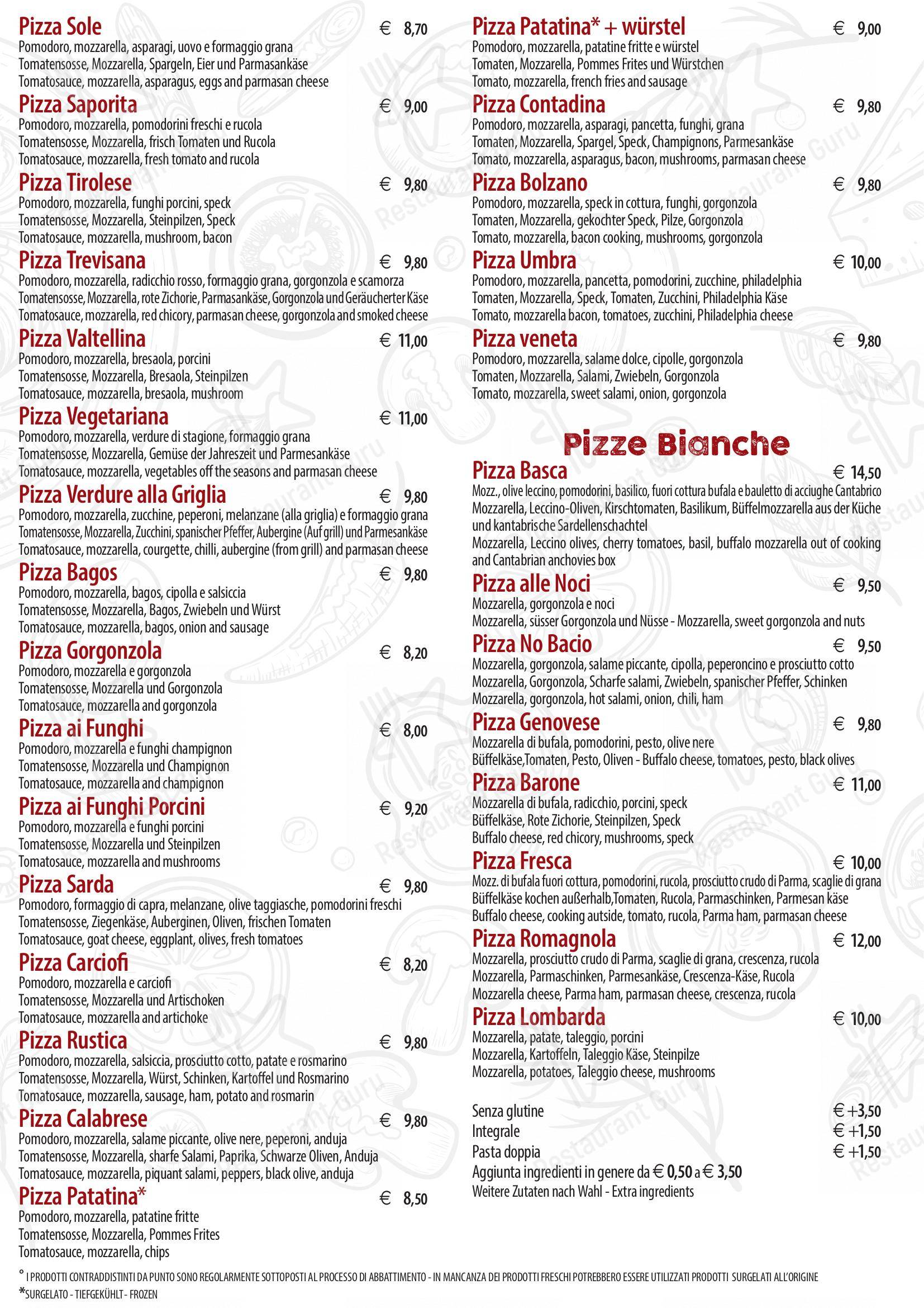 Menu per Hotel Ketty ristorante