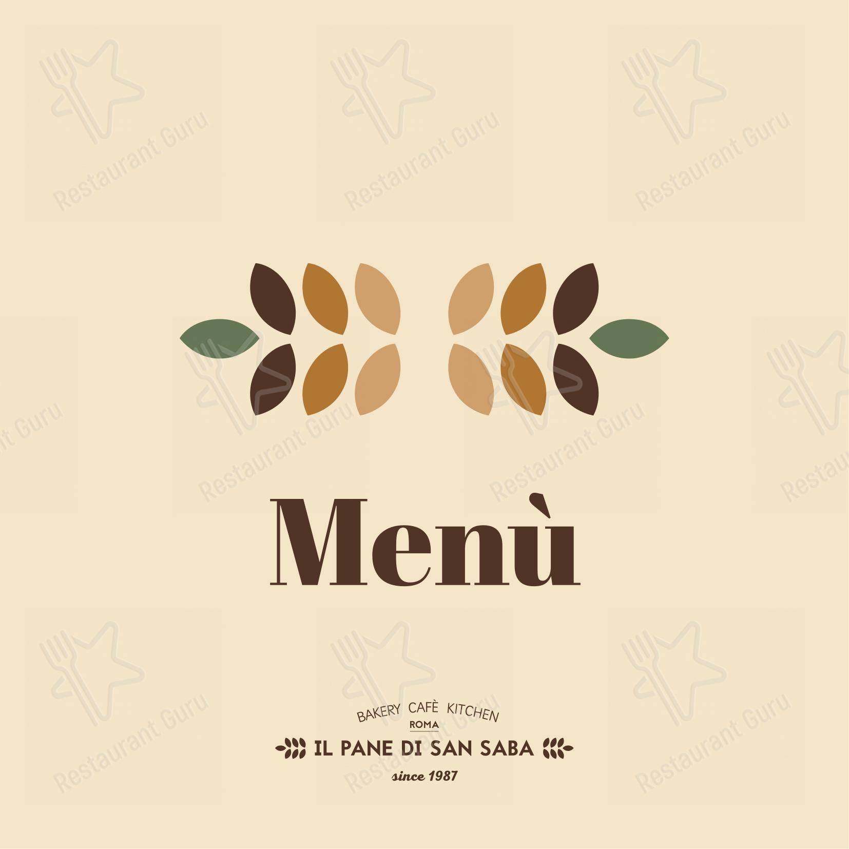 Il Pane di San Saba in Roma - Menu