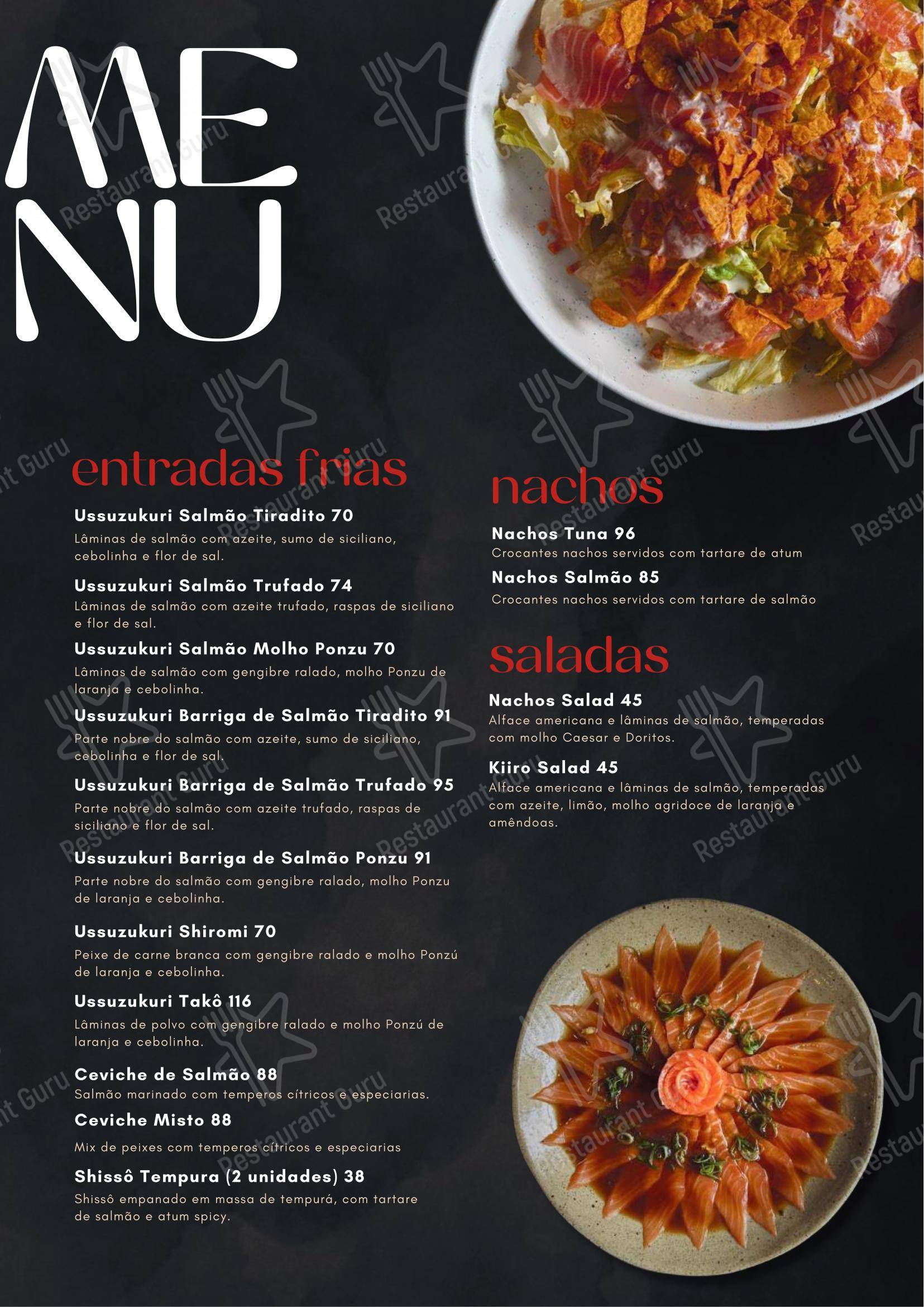 Issho Restaurante Japonês em Moema - Menu