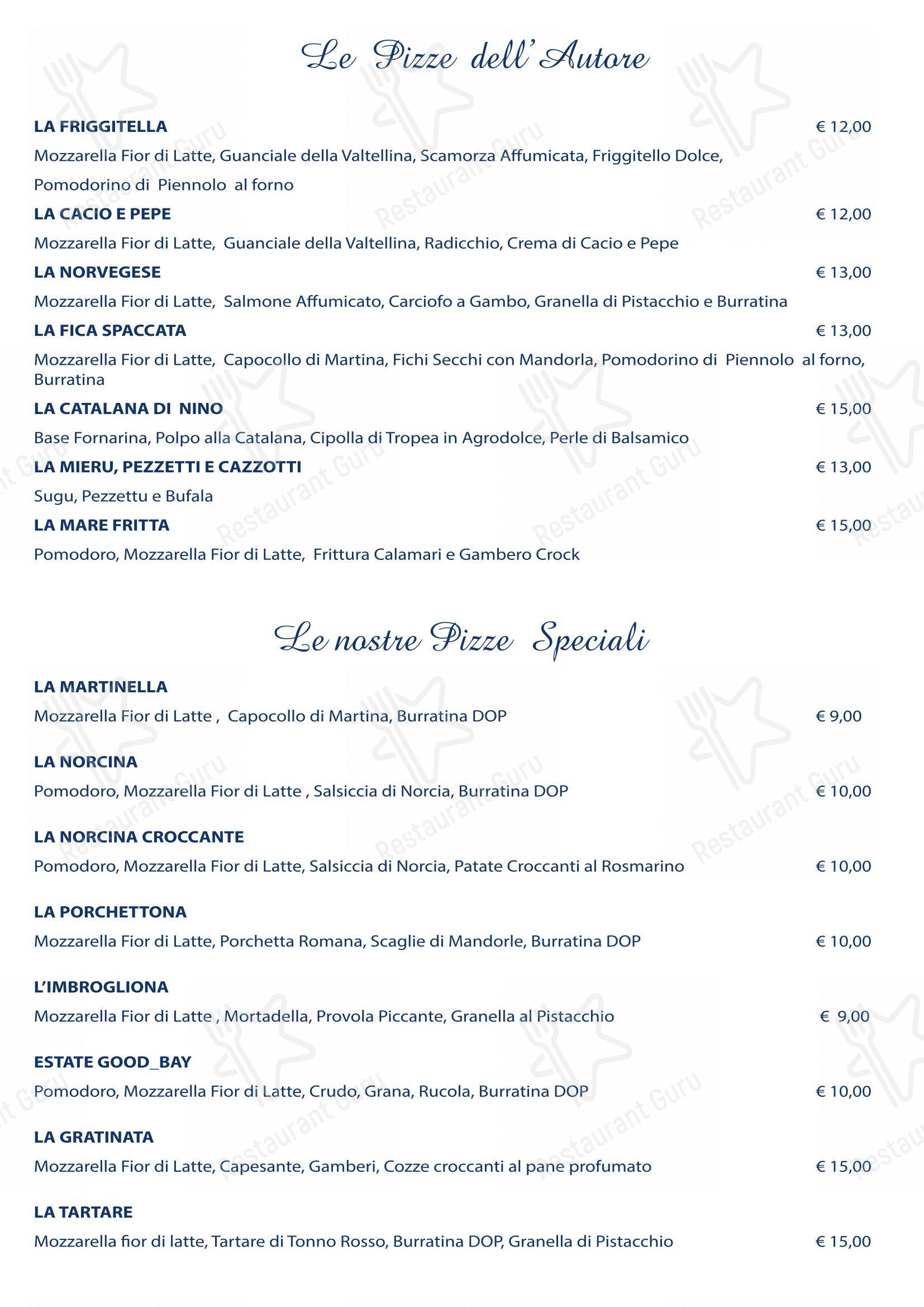 Menu per LA PASSEGGIATA - Ristorante, Pizzeria, Bar e Pasticceria ristorante