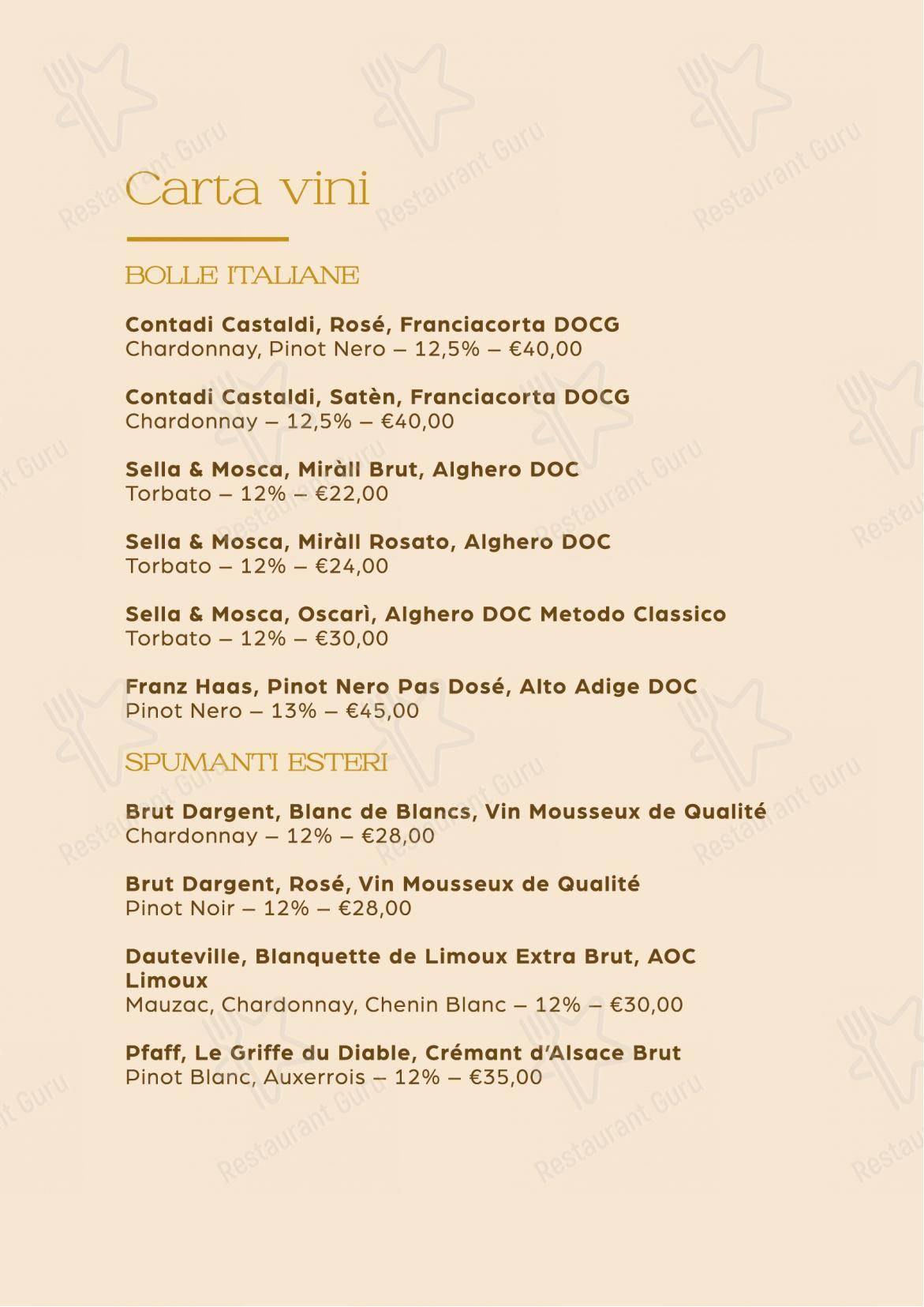 Menu per La Congrega