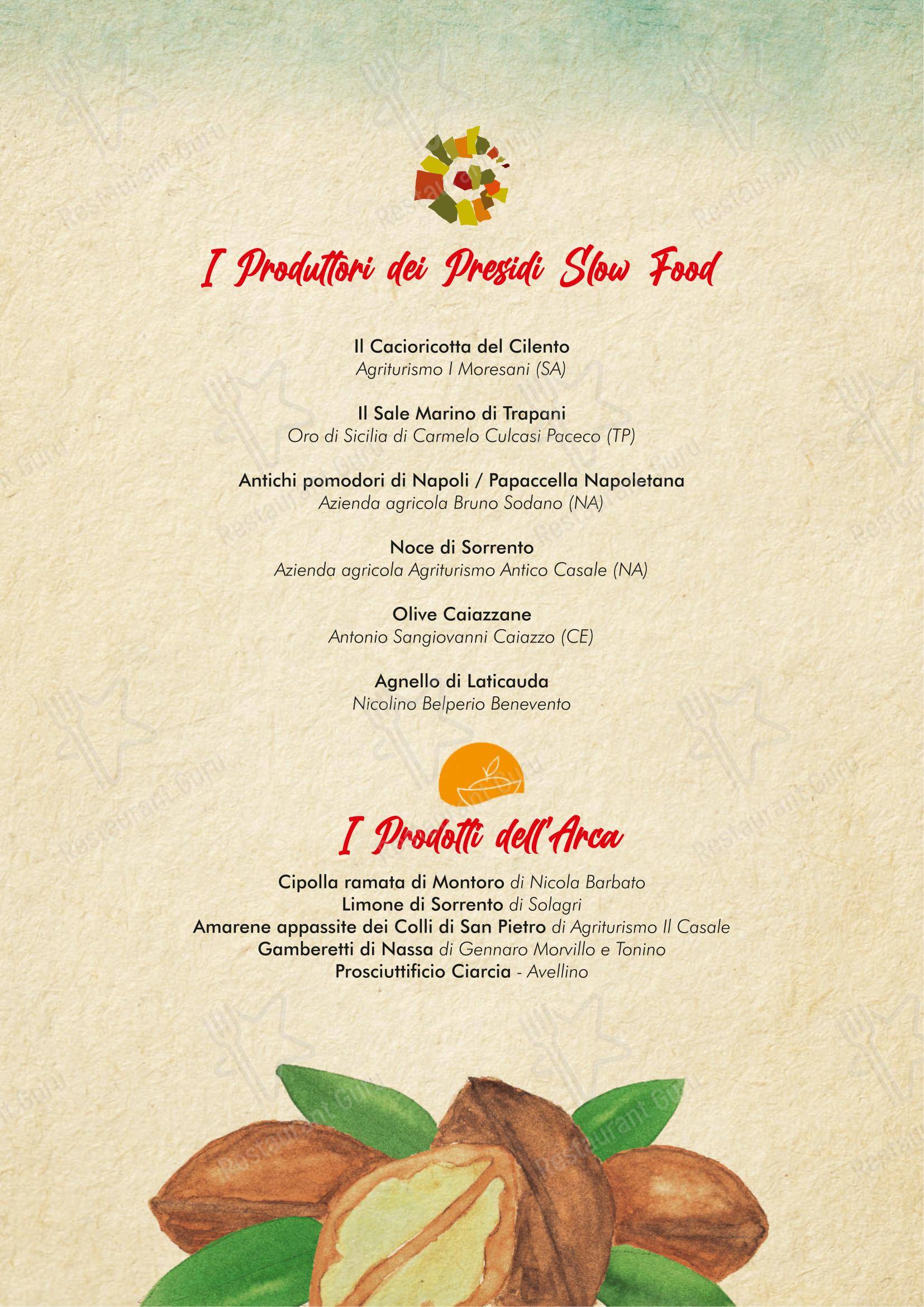 Menu per Lo Stuzzichino in Massa Lubrense