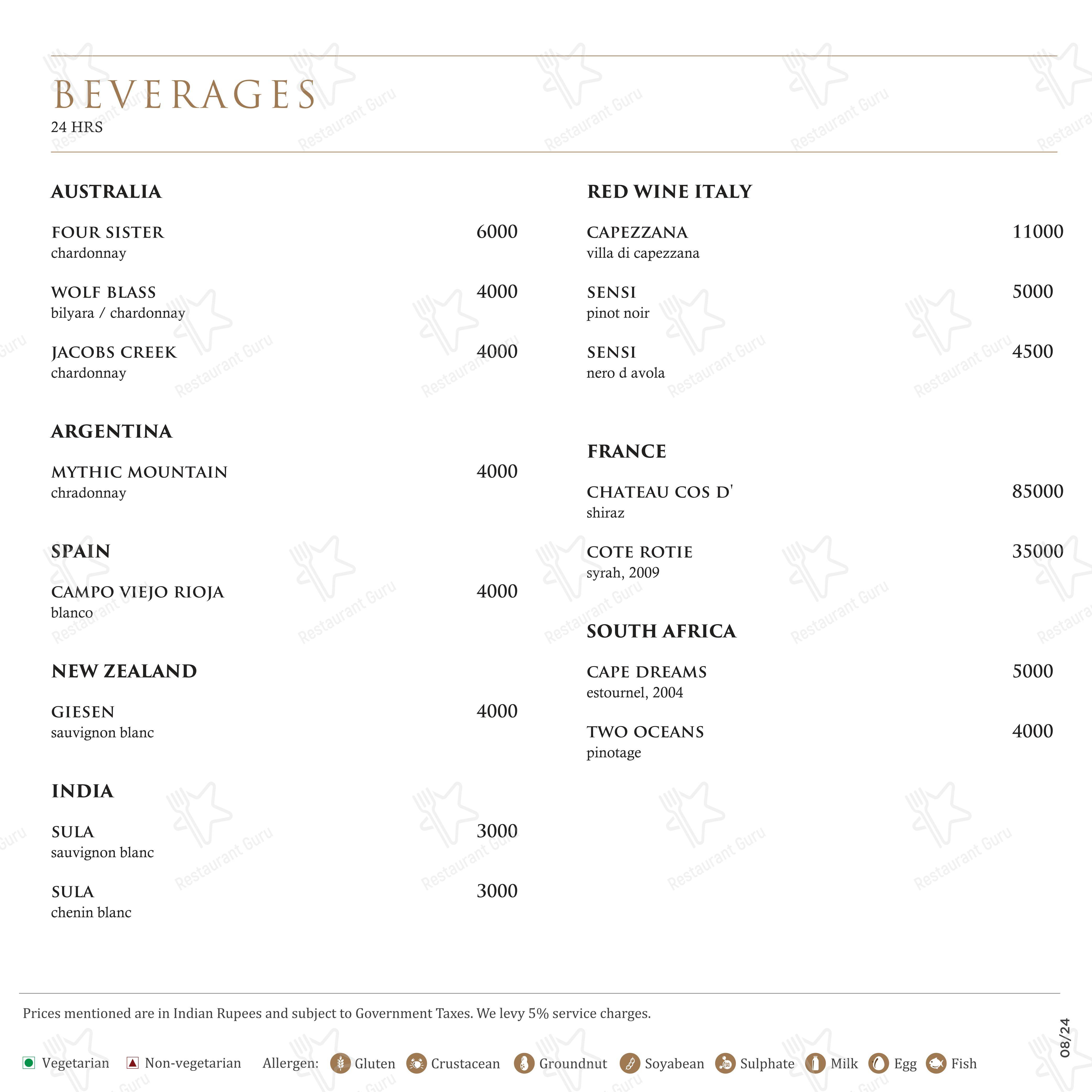 Mabruk - Mediterranean Restaurant - Menu bar