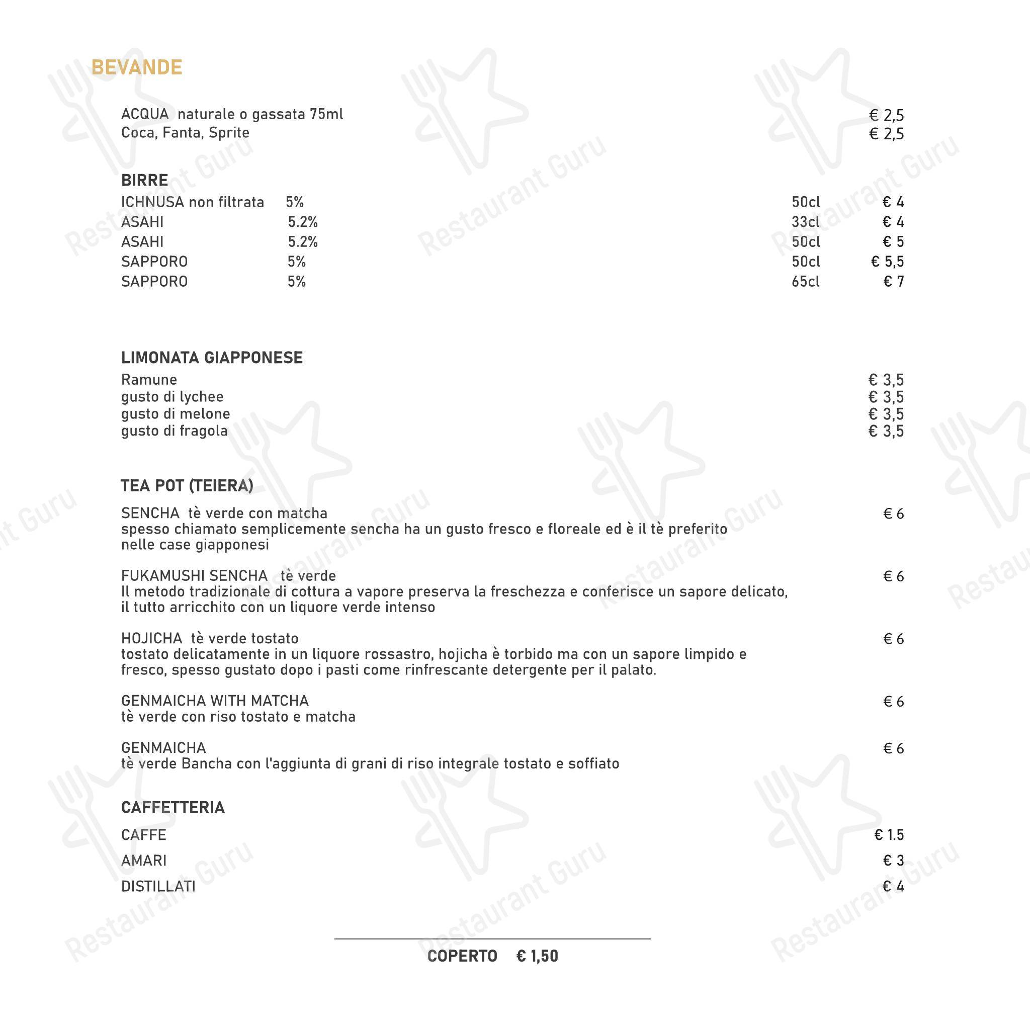 Menu per Mikaku sushi ristorante