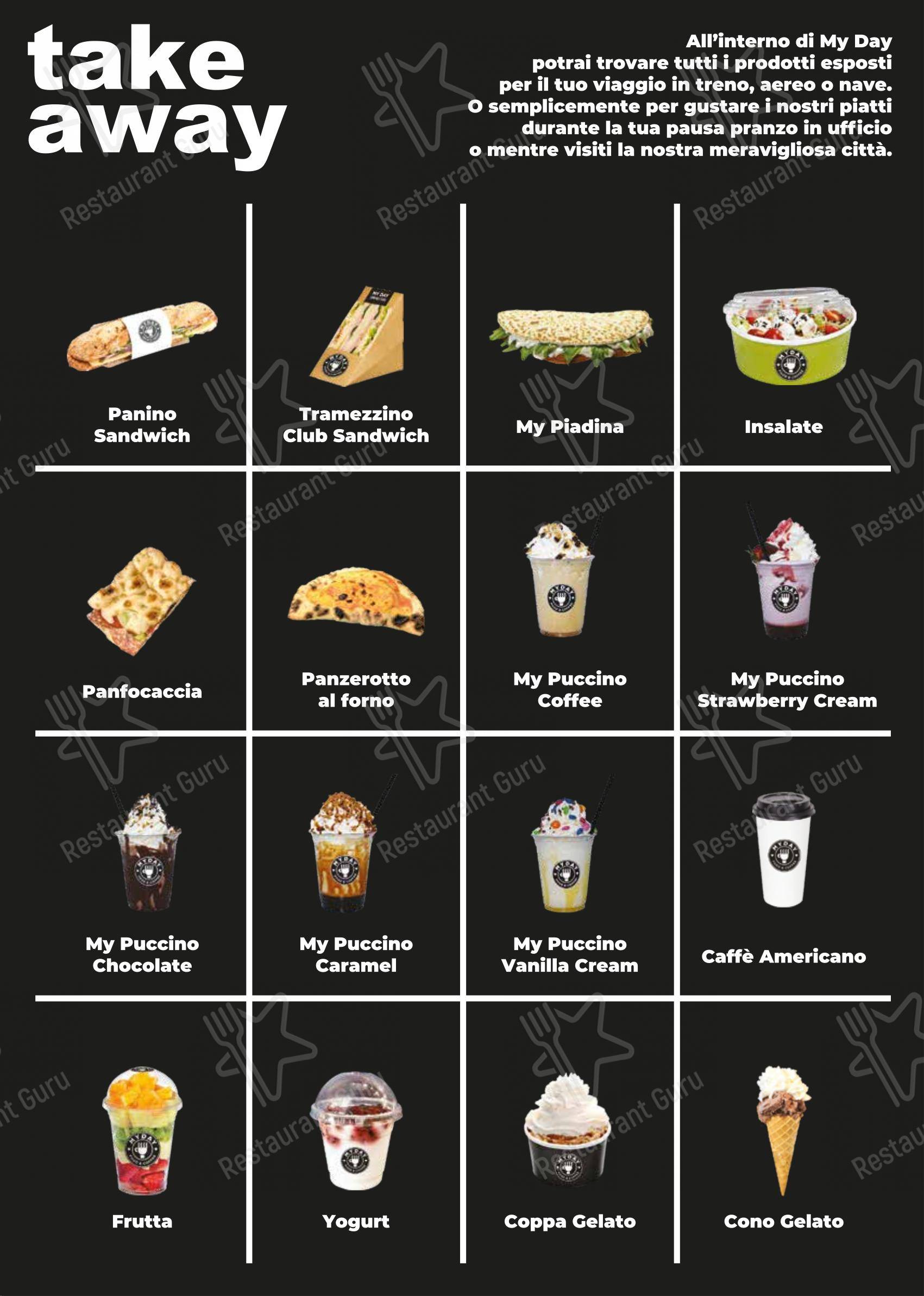 Menu per My Day in Bari