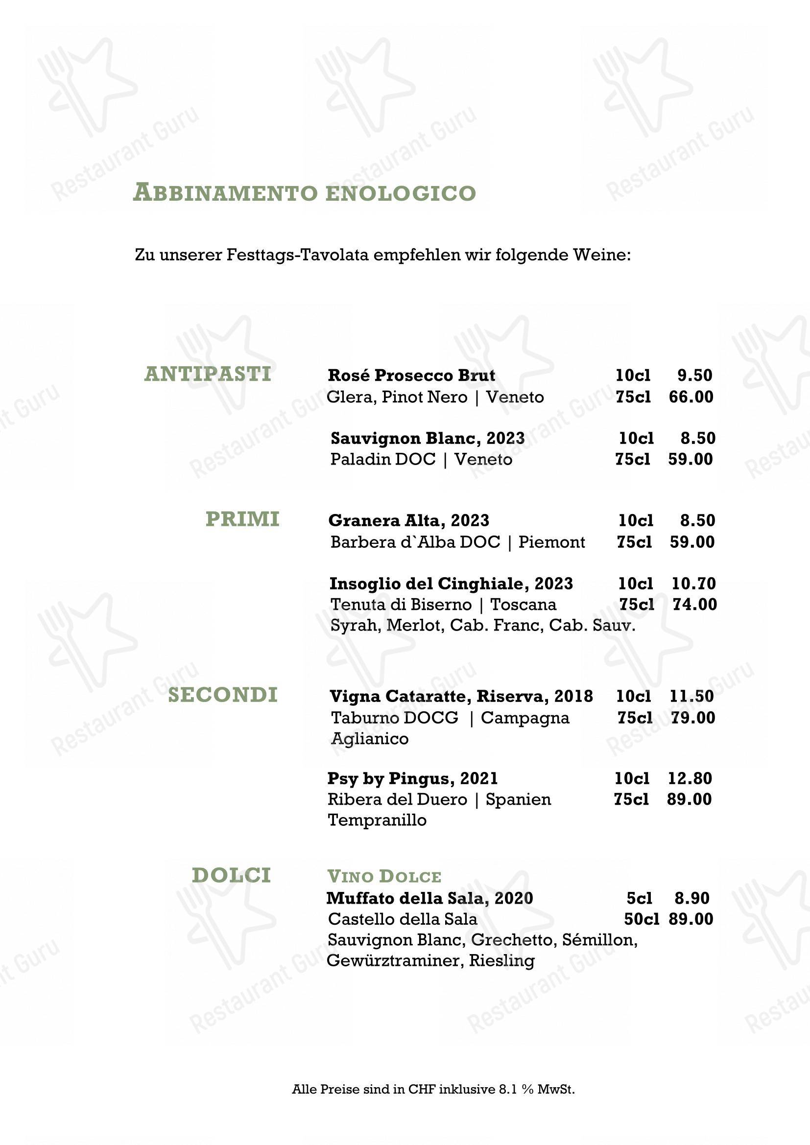 Menu per Osteria Borgo pizzeria