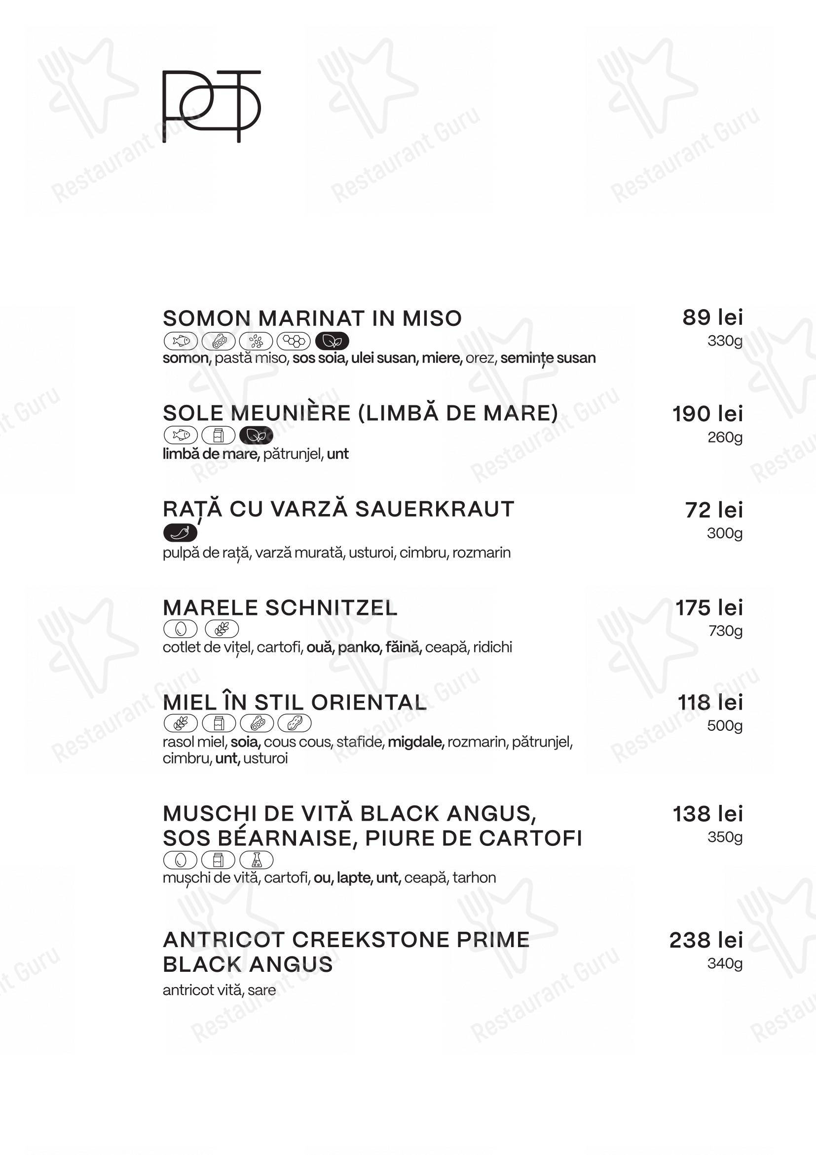 Menu pour POT.stories - Menu