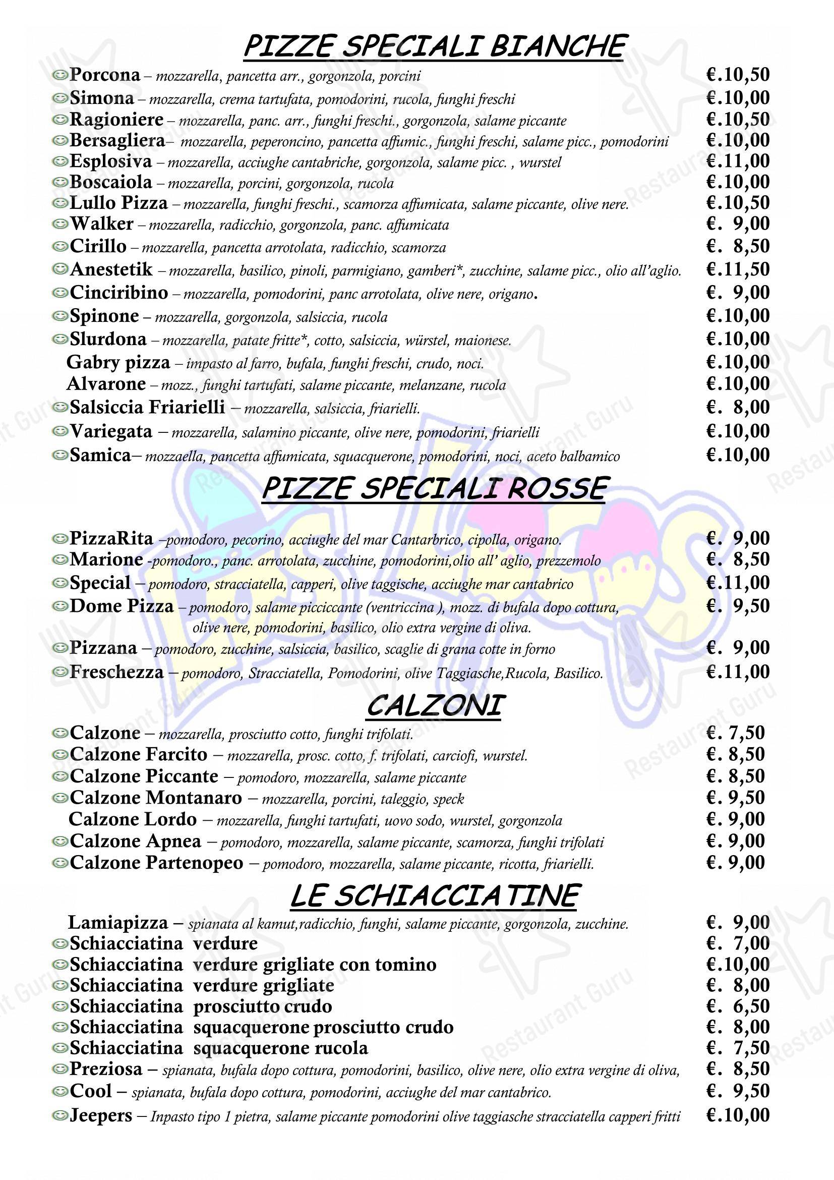 Pizzeria Los Locos in Forli - Menu