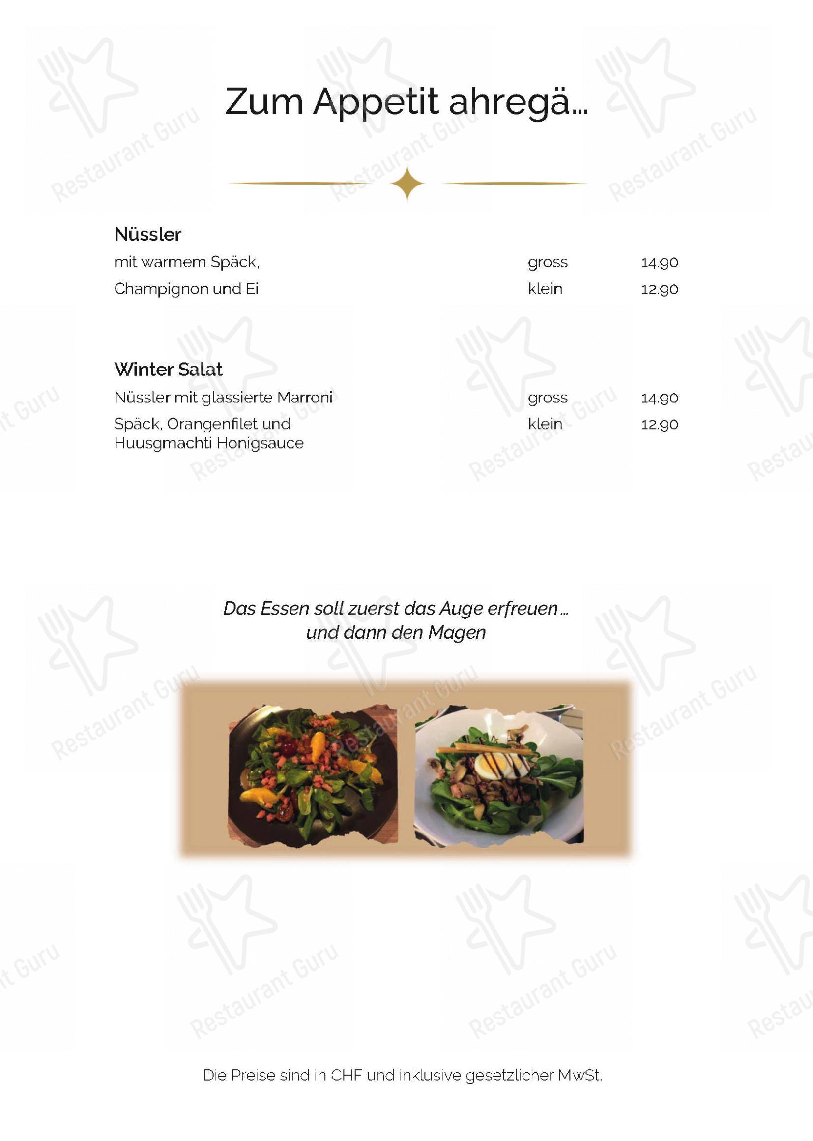 Основное меню per Restaurant Kanönli in Thun