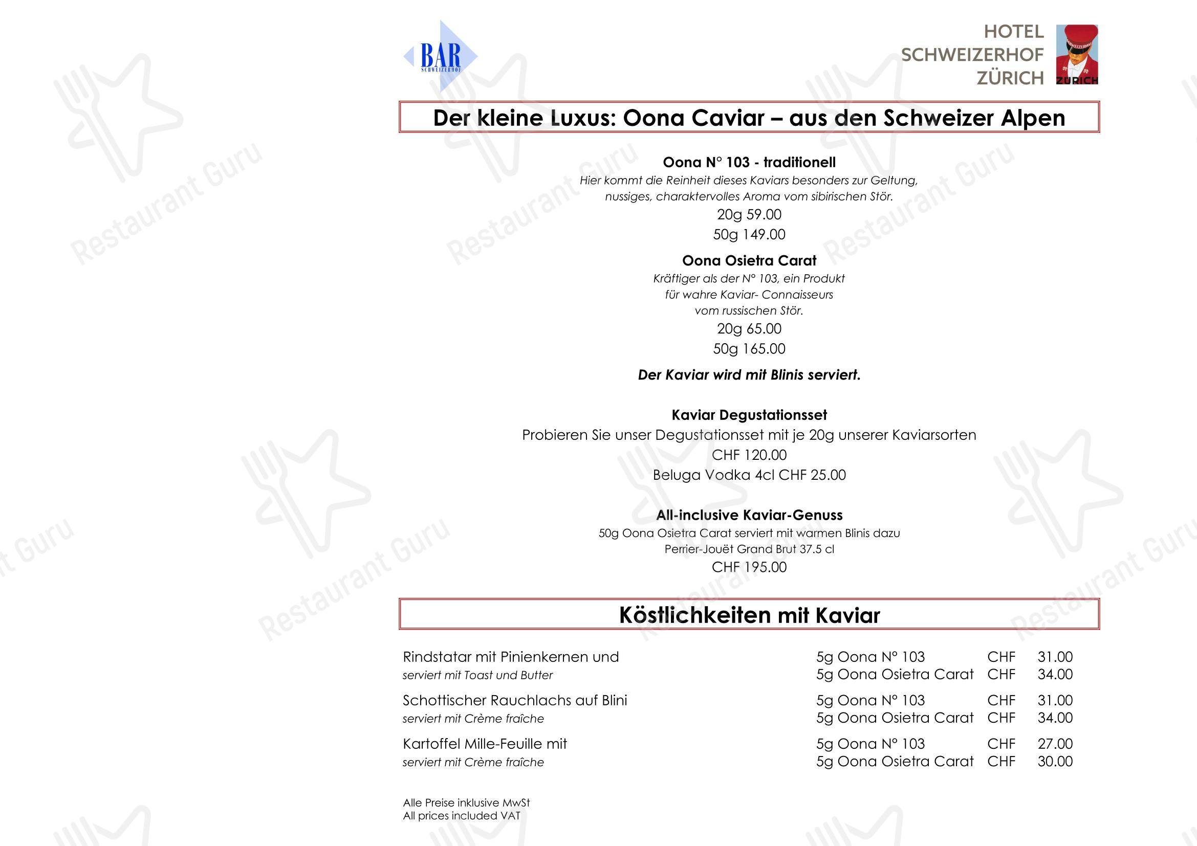 Menu di Restaurant La Soupière - Основное меню